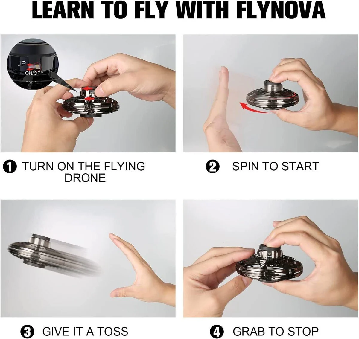 Flying Spinner Toy with LED Lights – Indoor & Outdoor Fun - Image 6