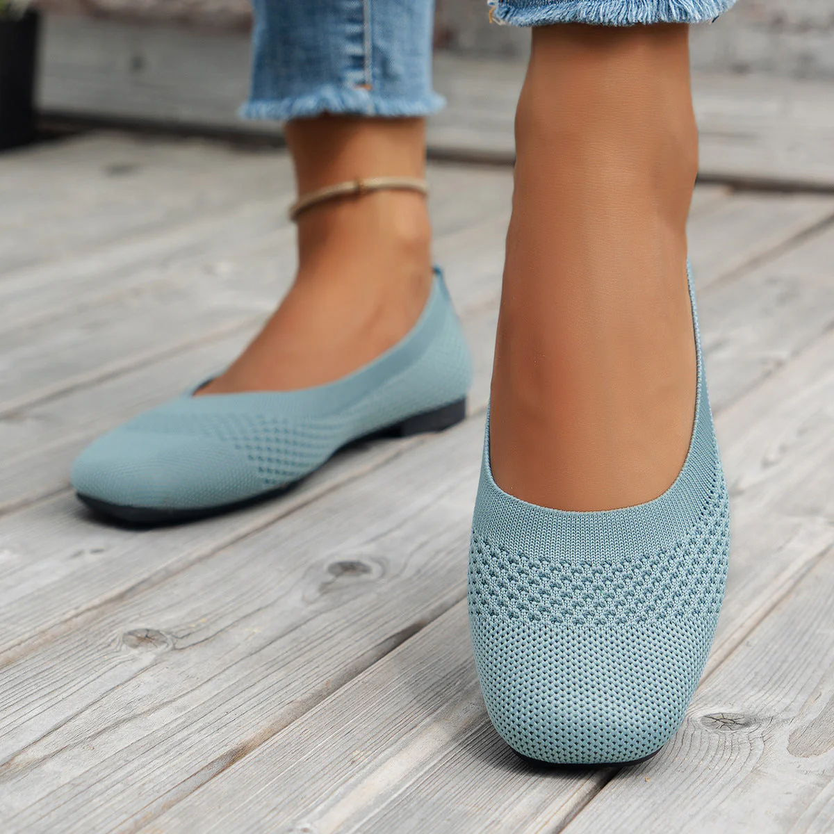 Flying Woven Mesh Shallow-Mouth Women’s Shoes - Image 5