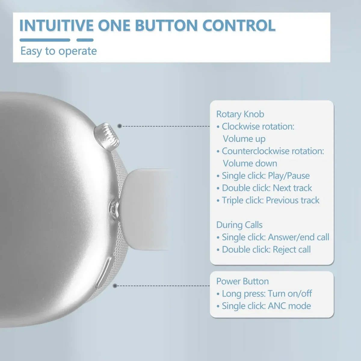Foldable Wireless Headset with Rotary Control - Image 15