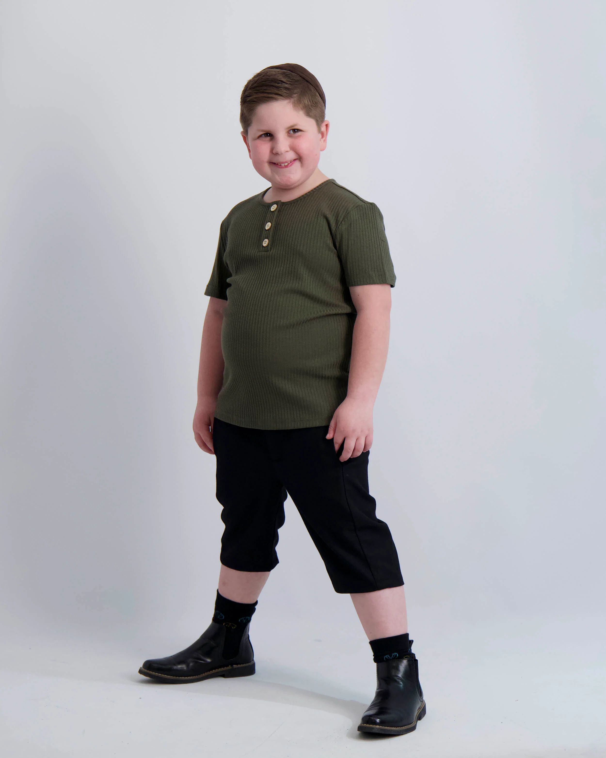 Forest Ribbed Button Top - Image 4