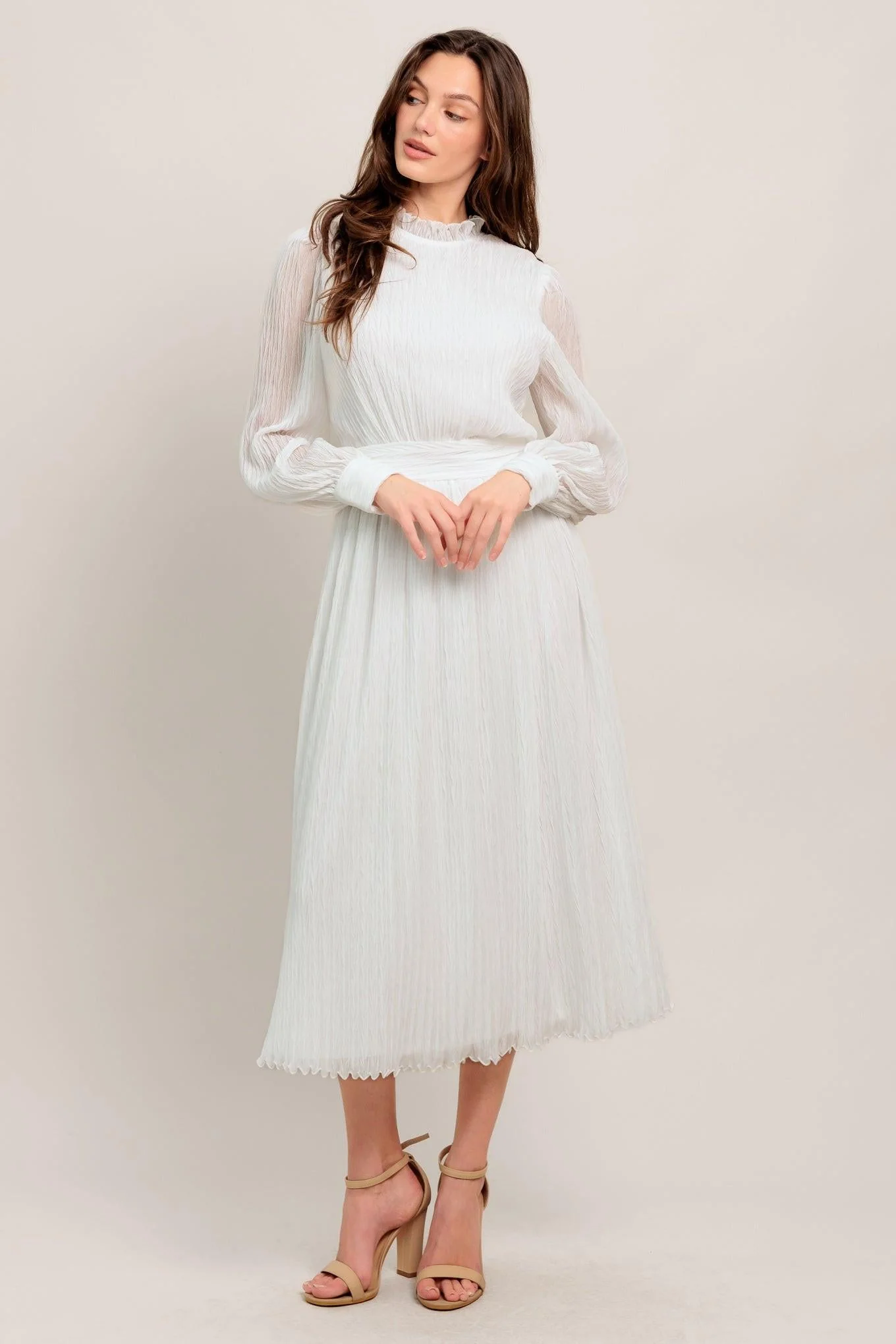 Forever Waiting Woven Midi Dress - Image 5