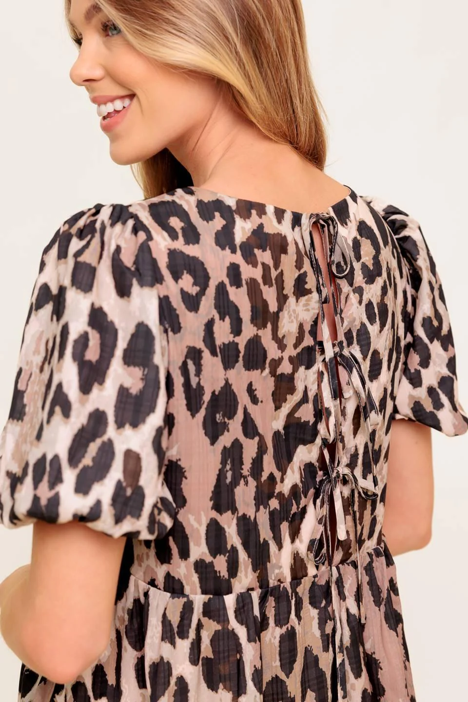 Forever Yours Leopard Woven Mini Dress - Image 6