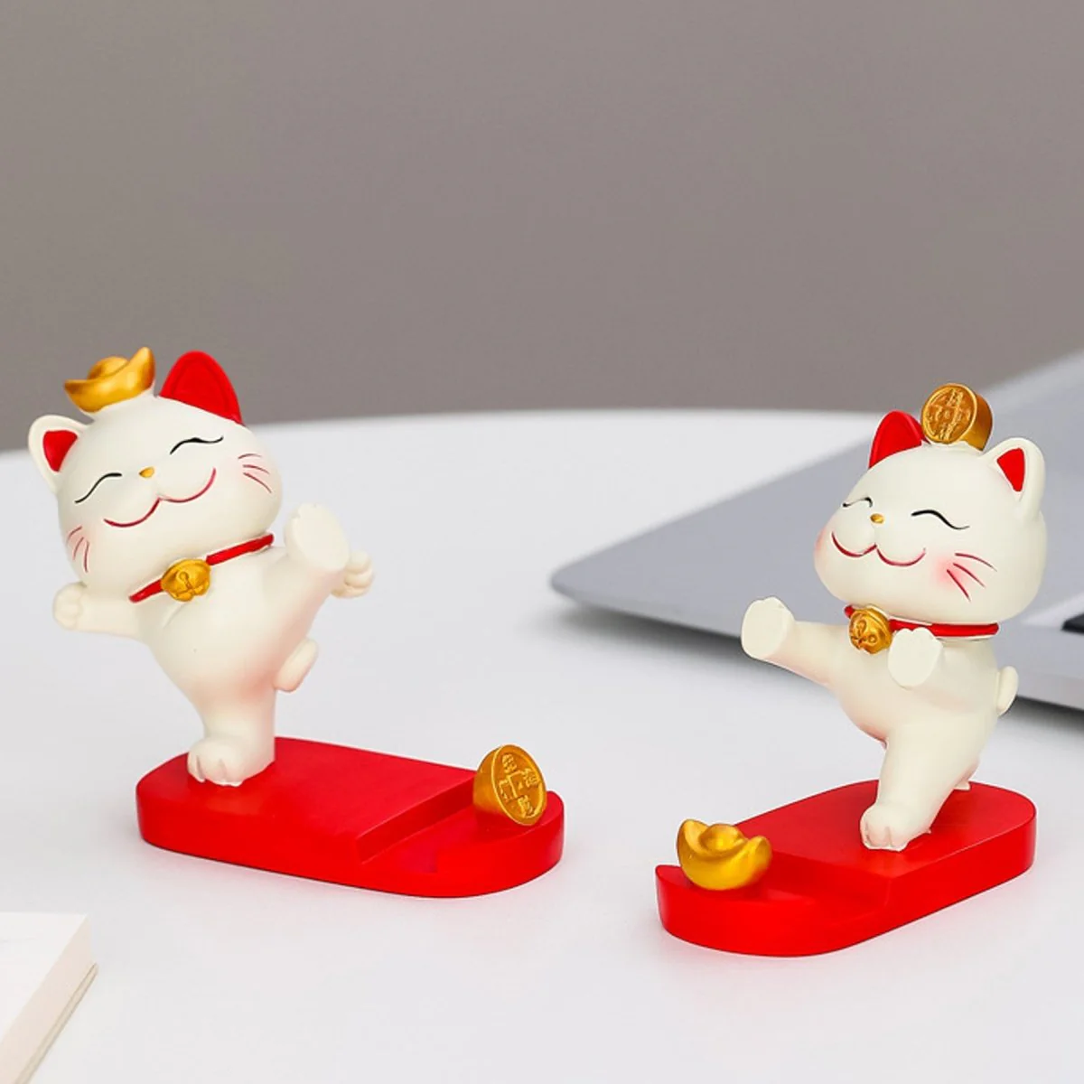 Fortune Cat Phone Stand – Cute Japanese Maneki Neko Decor Gift - Image 11