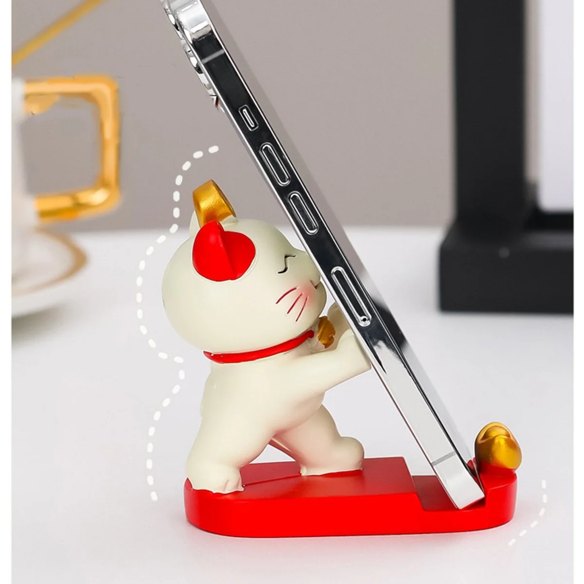 Fortune Cat Phone Stand – Cute Japanese Maneki Neko Decor Gift - Image 14
