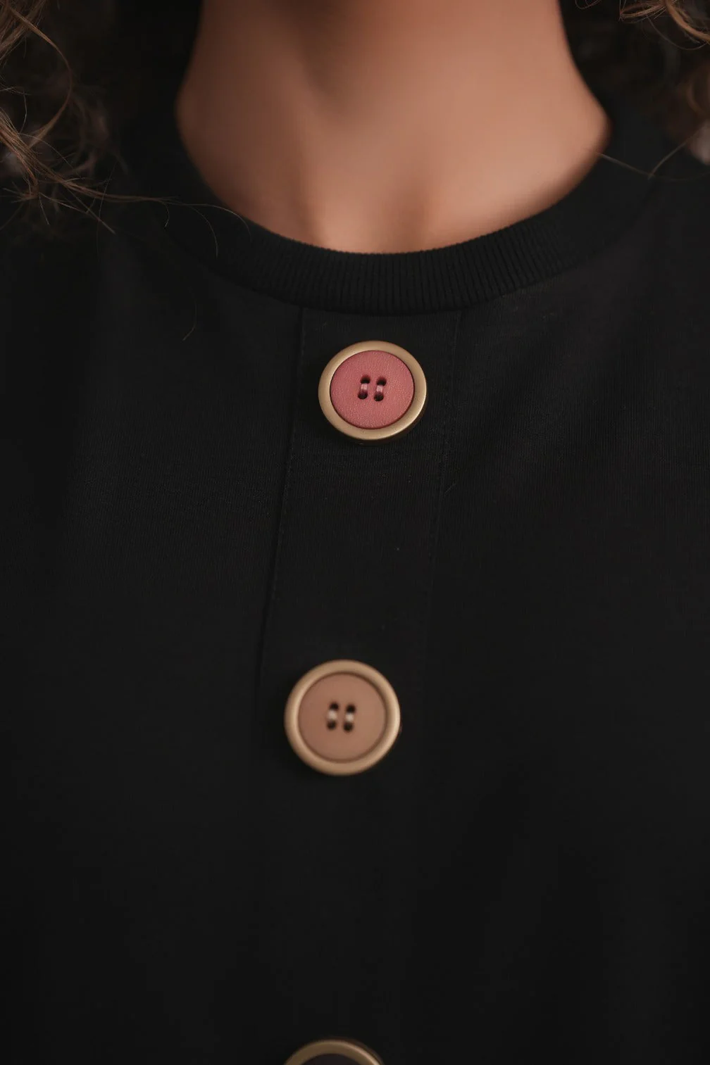 French Terry Button Sweatshirt - Image 2