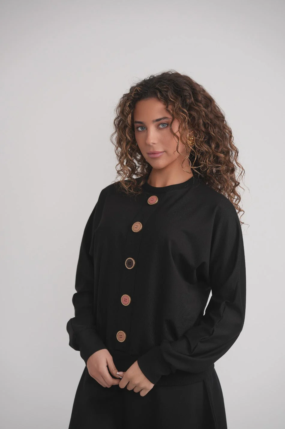 French Terry Button Sweatshirt - Image 3