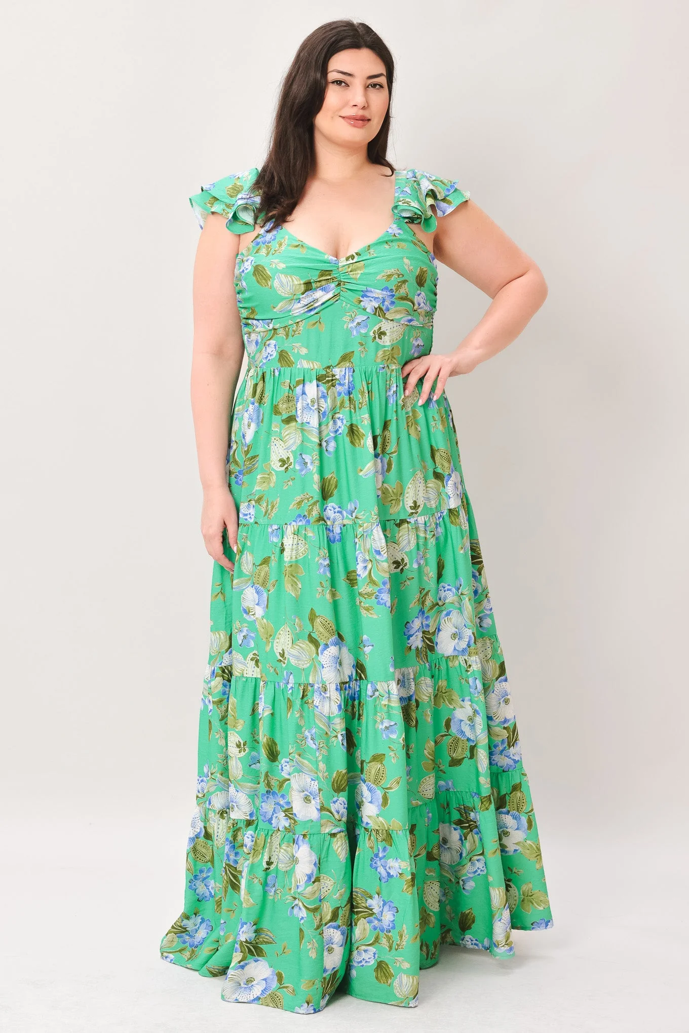Fresh Blossom Woven Maxi Dress - Image 14