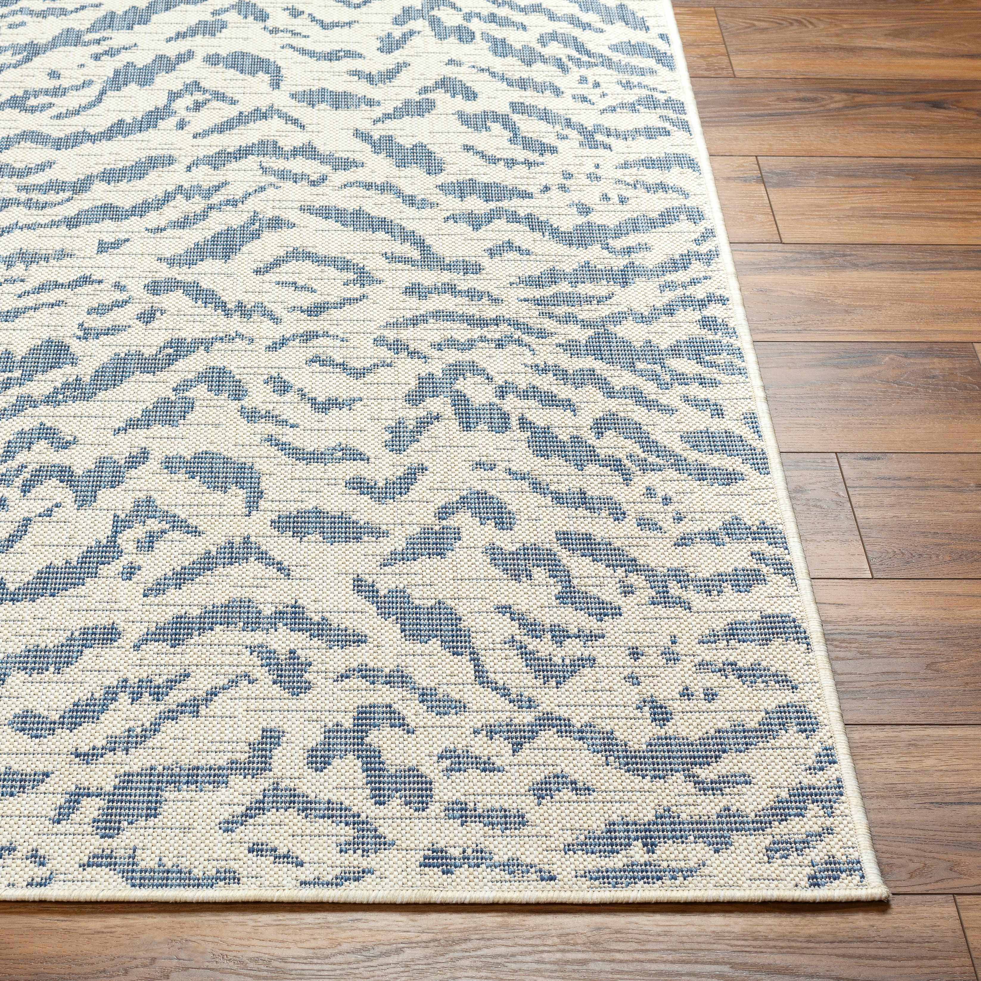 Friso Blue Outdoor Area Rug - Image 3