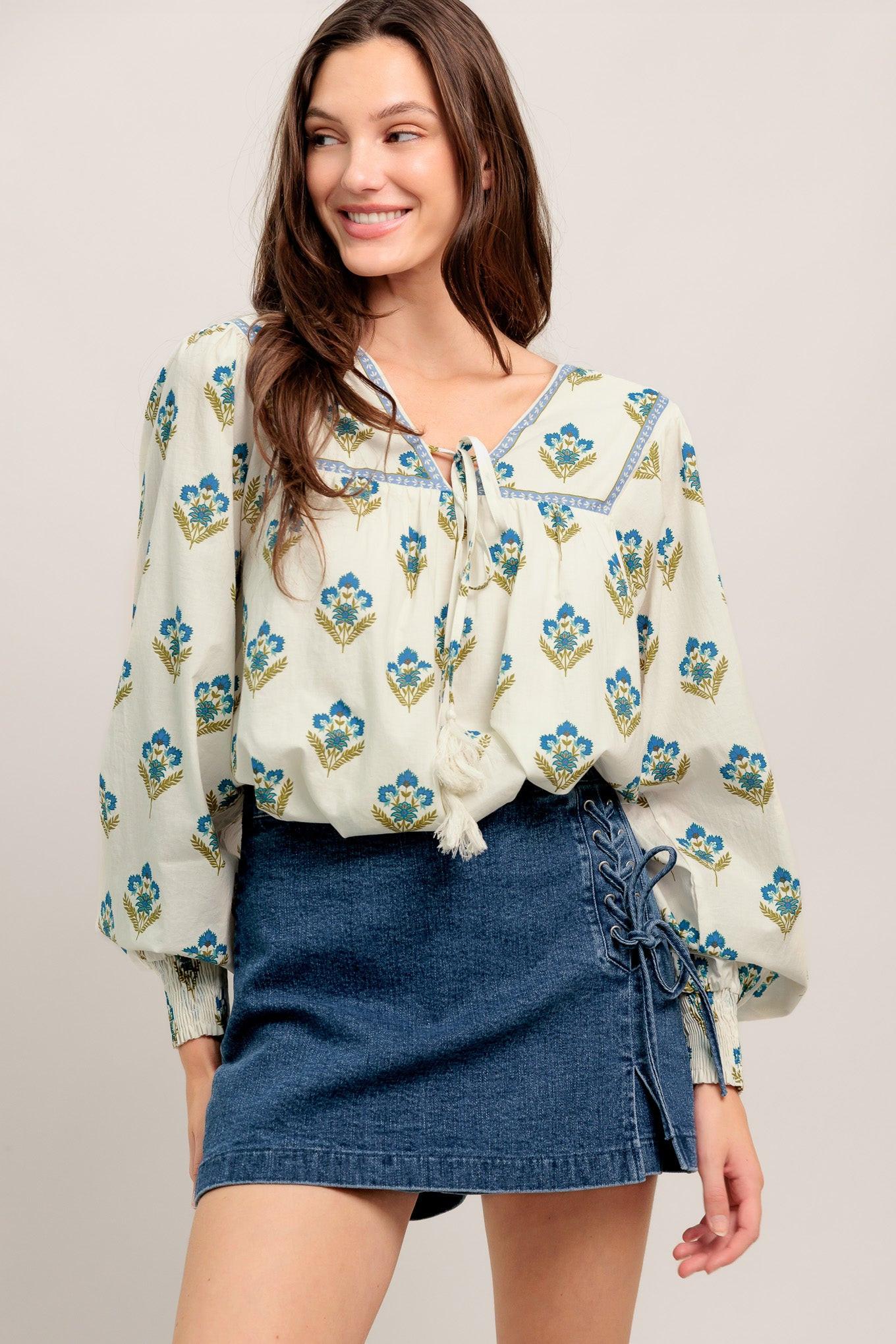 From Coffee Runs to Weekends Woven Top - Image 4