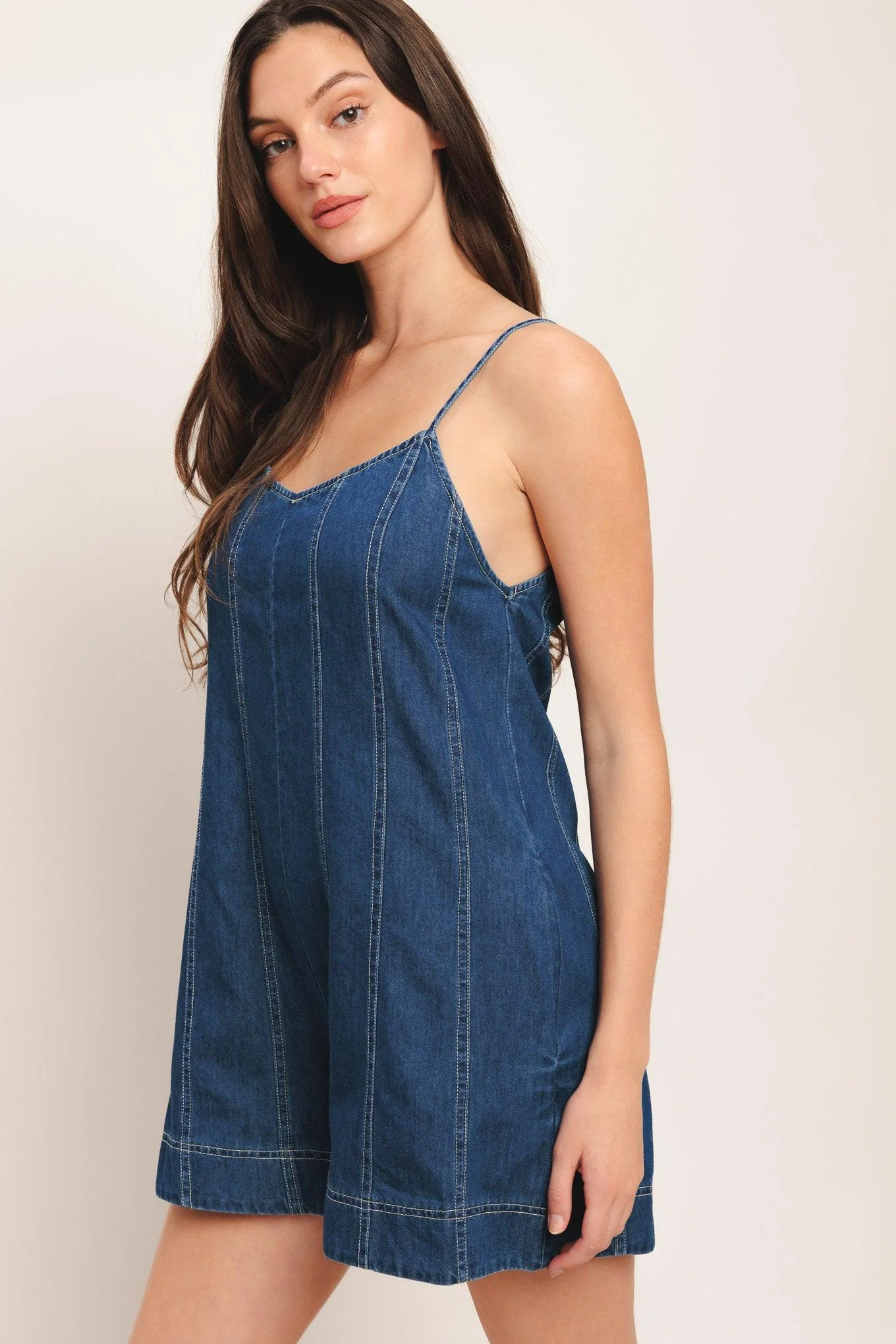 Frontier Flirt Lightweight Denim Romper - Image 4