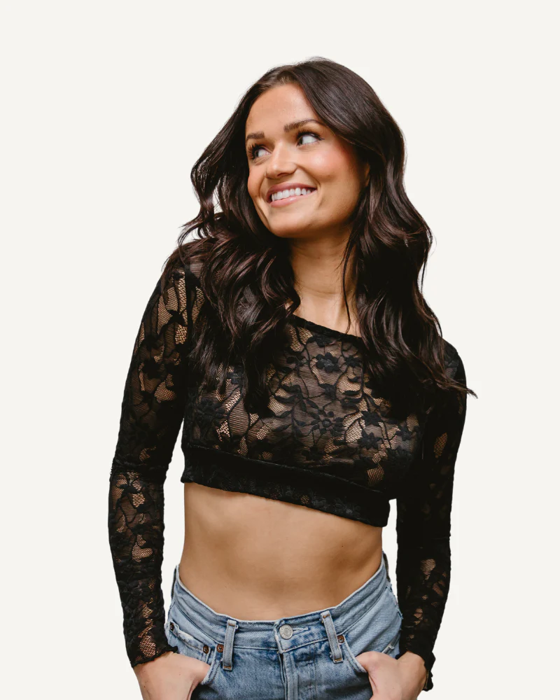 Full Lace Long-Sleeved Halftee - Image 9