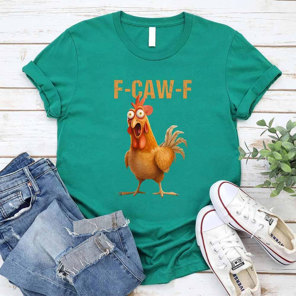 Funny F-Caw-F Rooster Unisex T-Shirt - Image 14