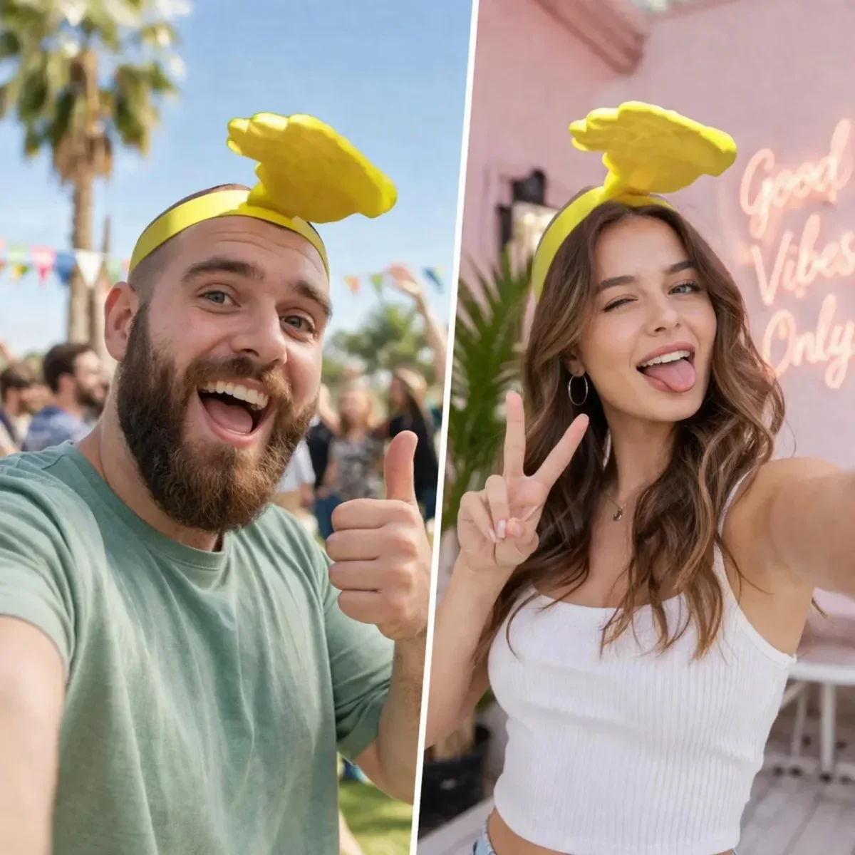 Funny Yellow Hand Headband - Image 5