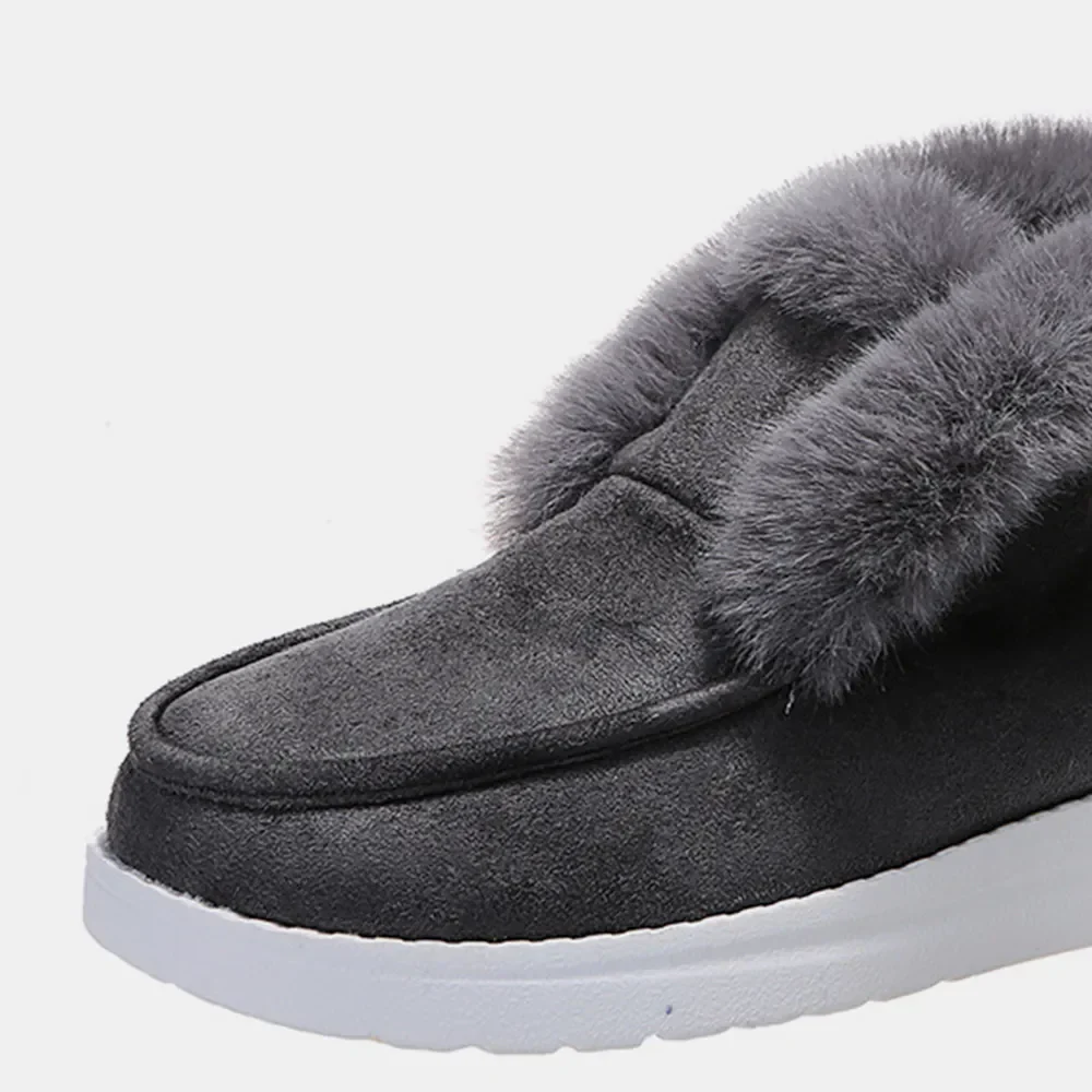 Furry Suede Snow Boots - Image 7