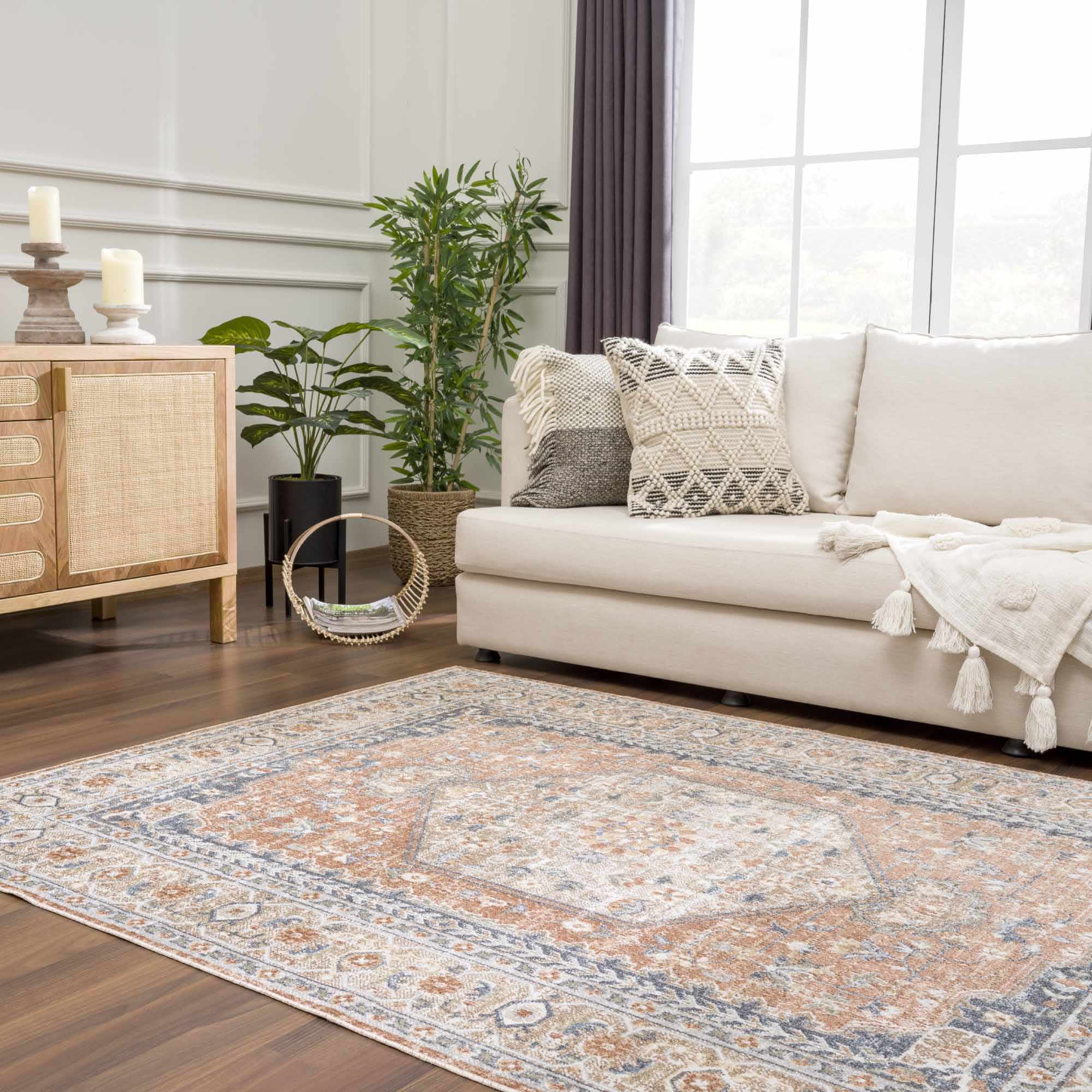 Gael Rust Boutique Washable Rug - Clearance - Image 2
