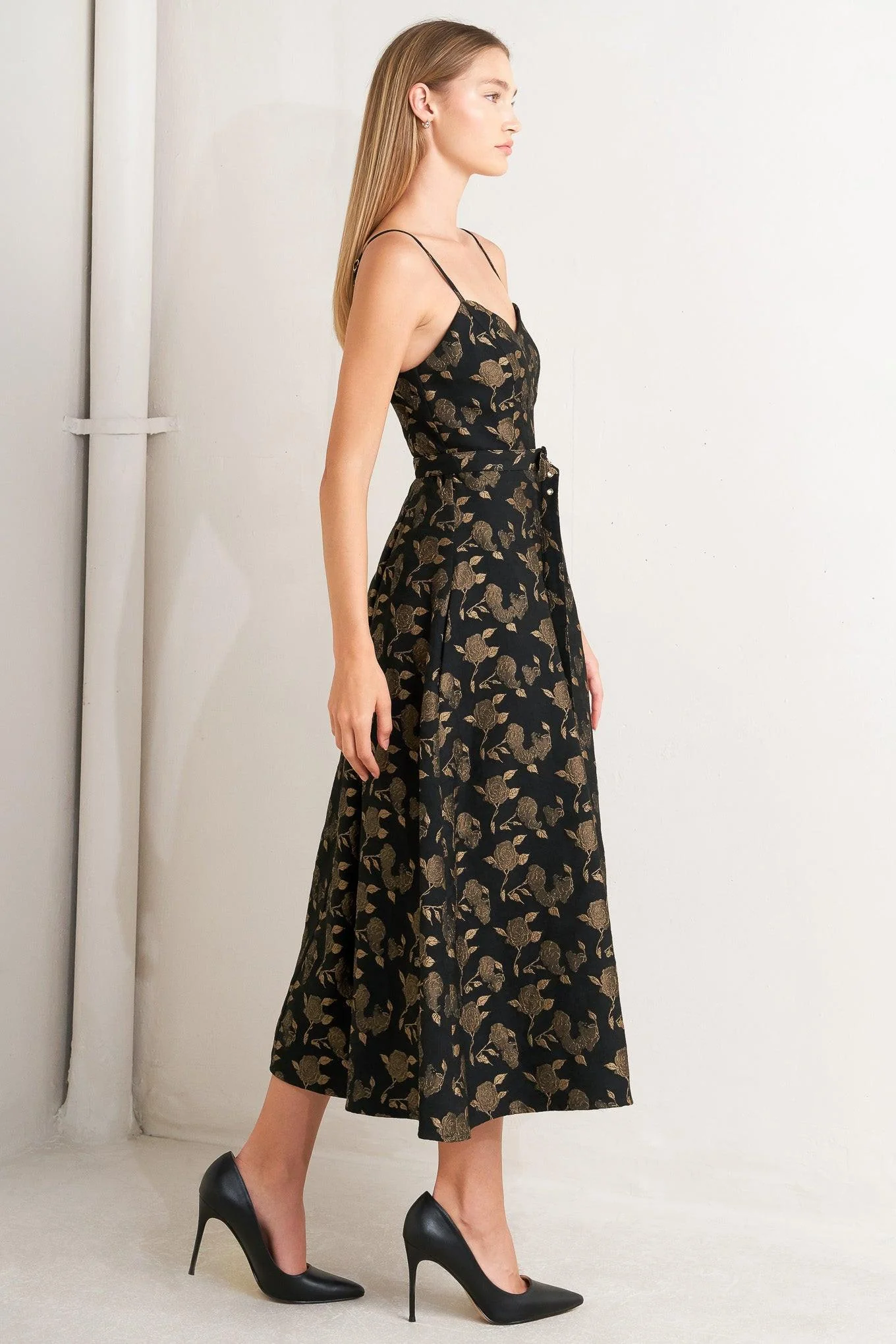 Garden Opera Woven Midi Dress - Image 4