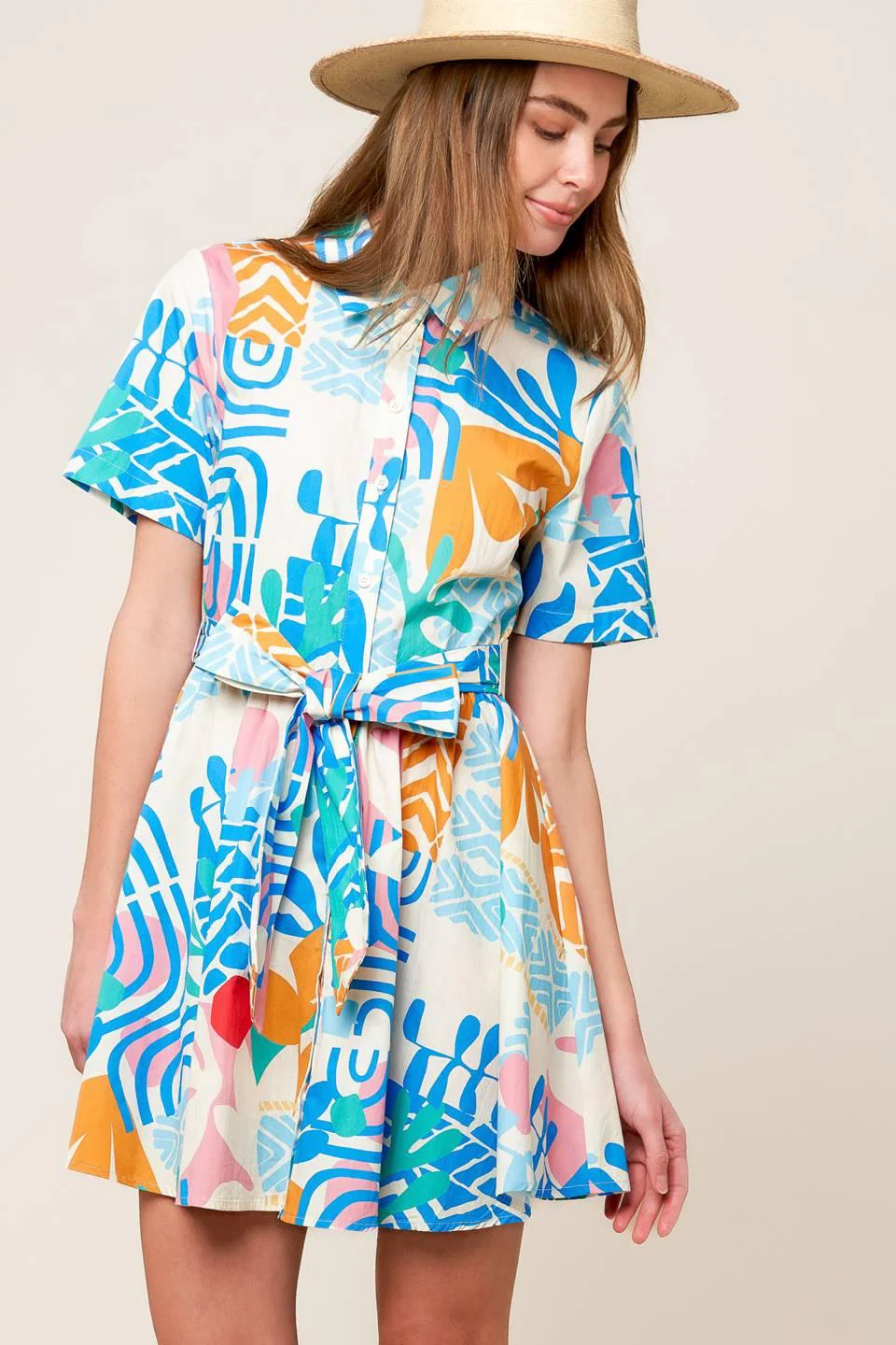 Garden Social Woven Mini Dress - Image 3