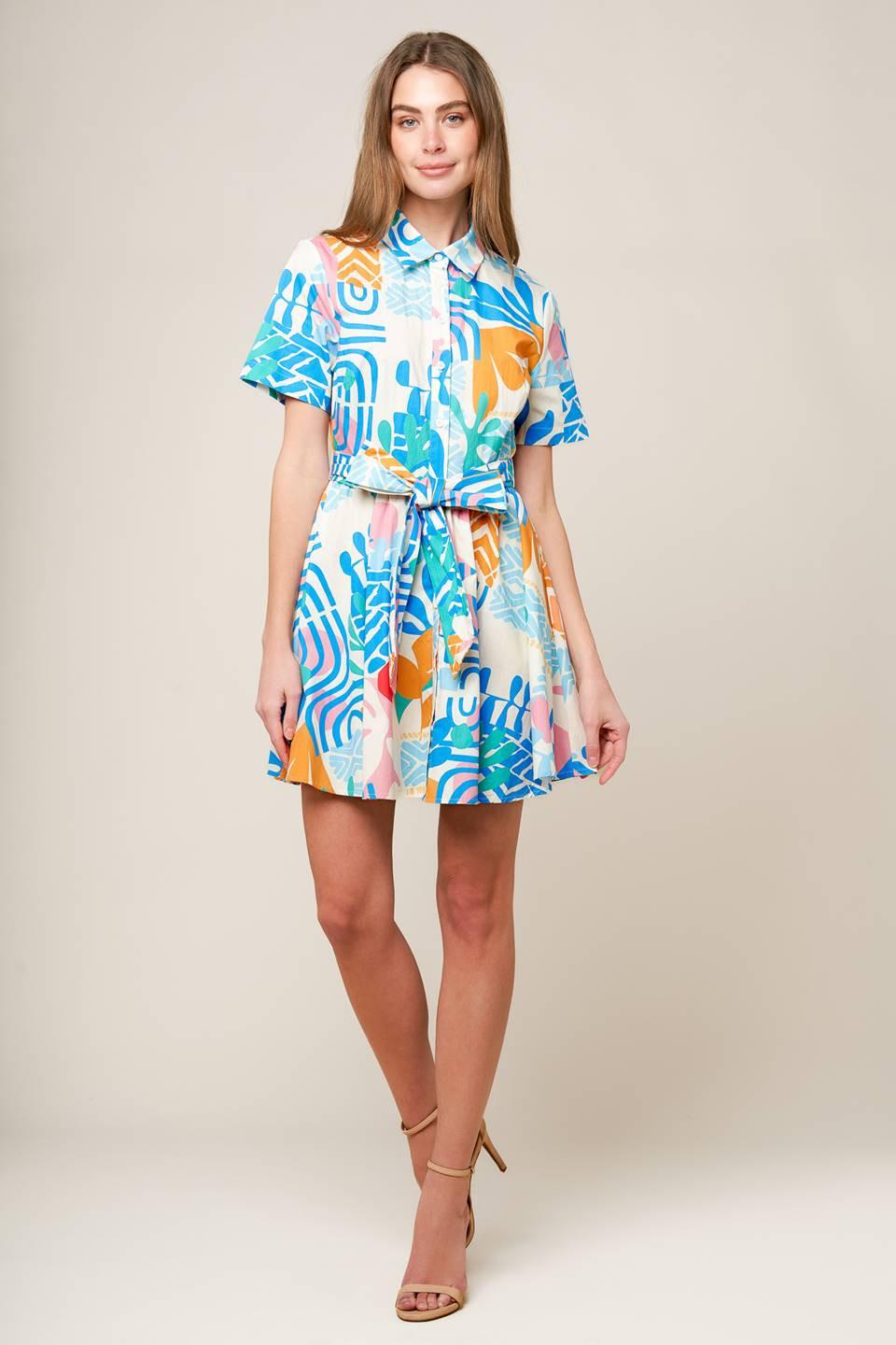 Garden Social Woven Mini Dress - Image 4