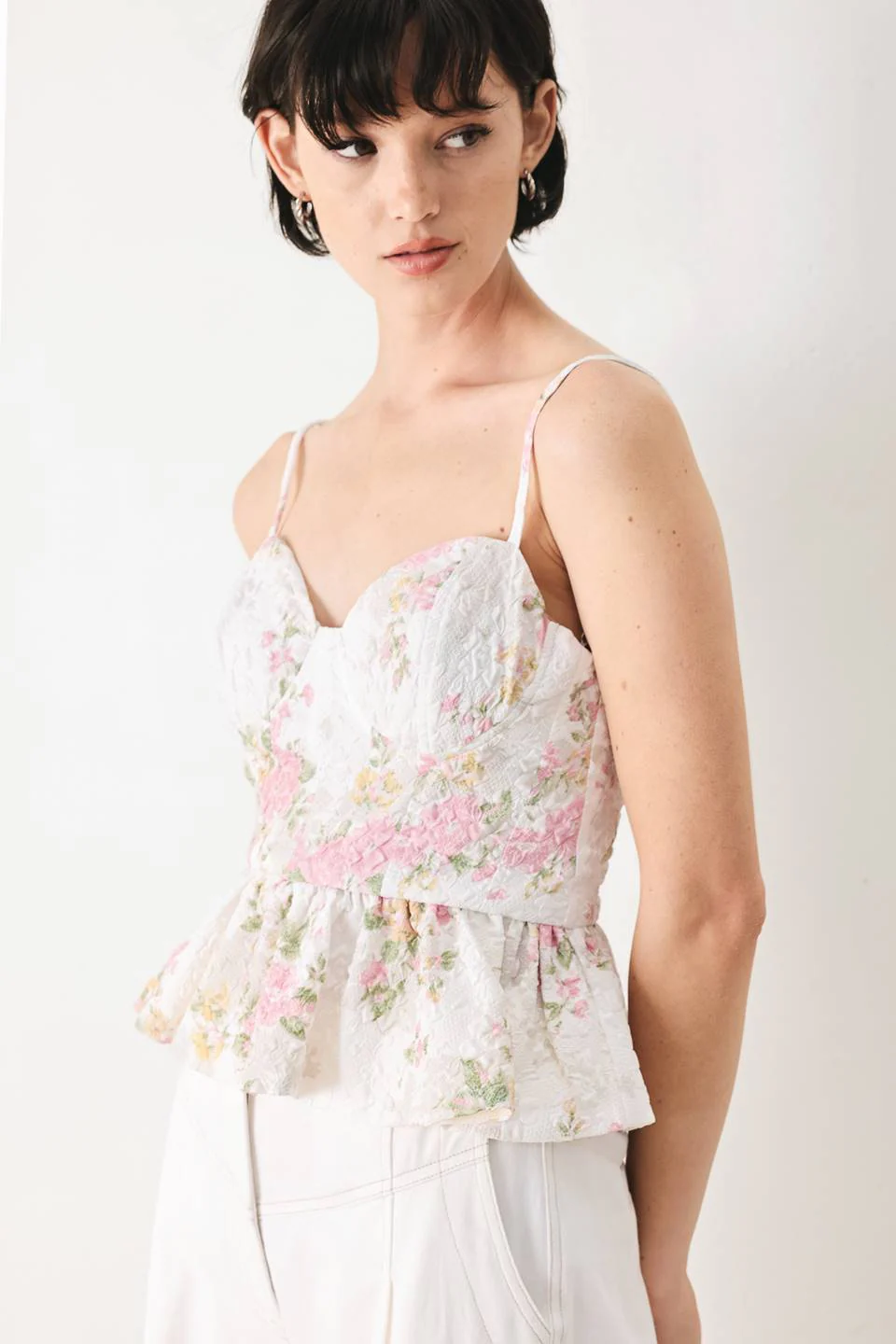 Garden Stay Woven Bustier Top - Image 5