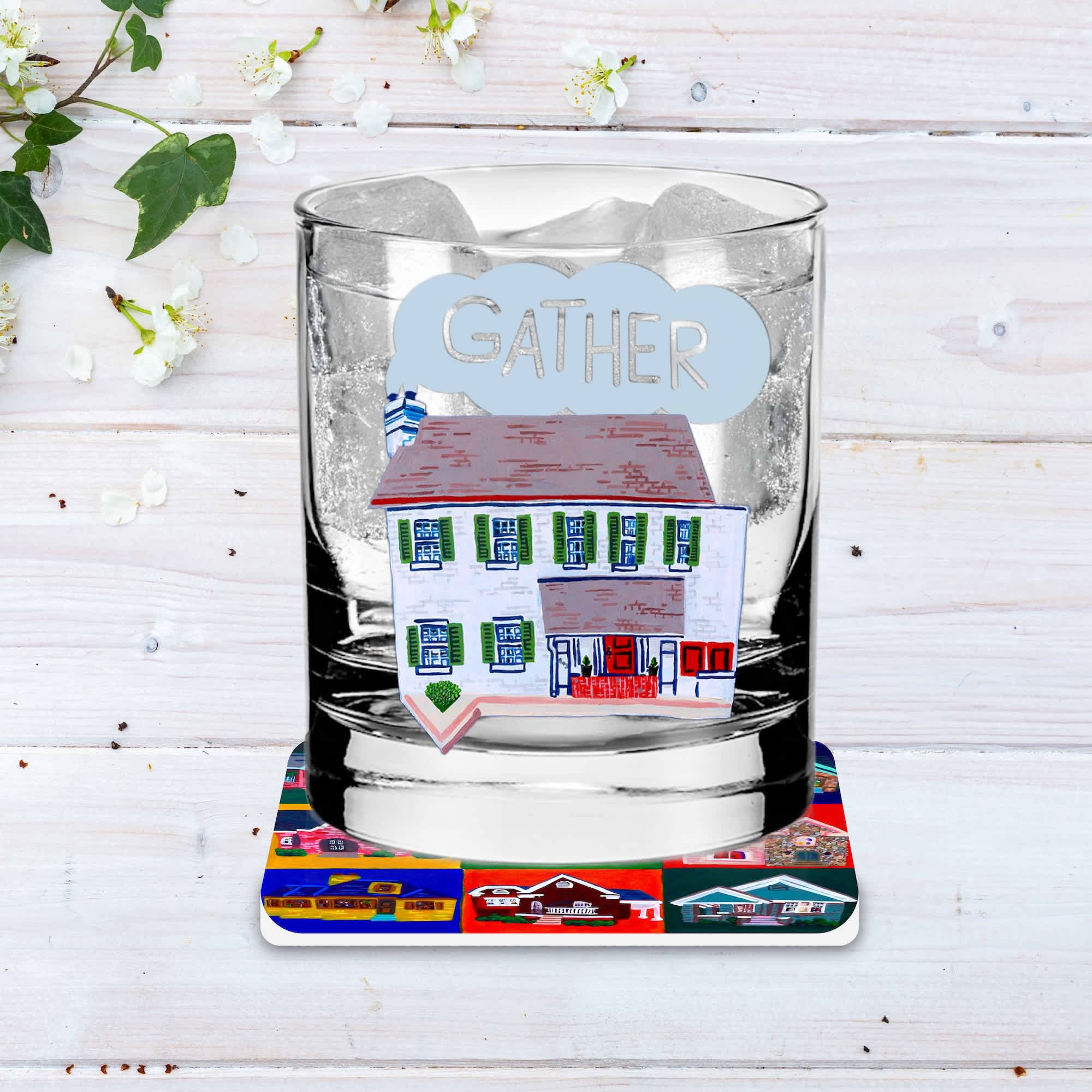 Gather - 11 oz Cedar Juniper Candle & Coaster Set - Image 3
