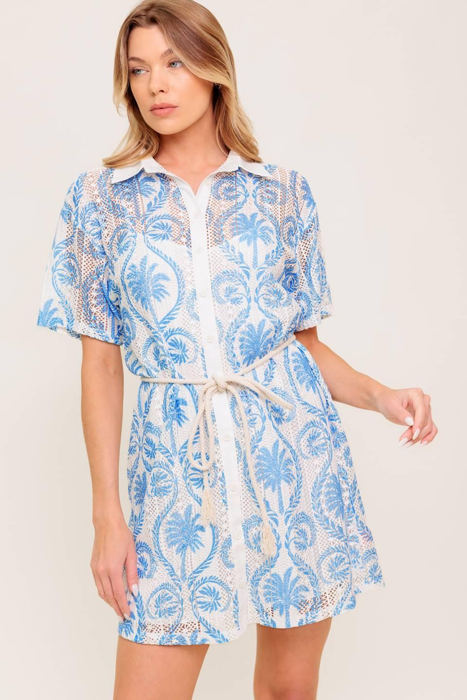 Gentle Spirit Woven Lace Mini Dress - Image 3