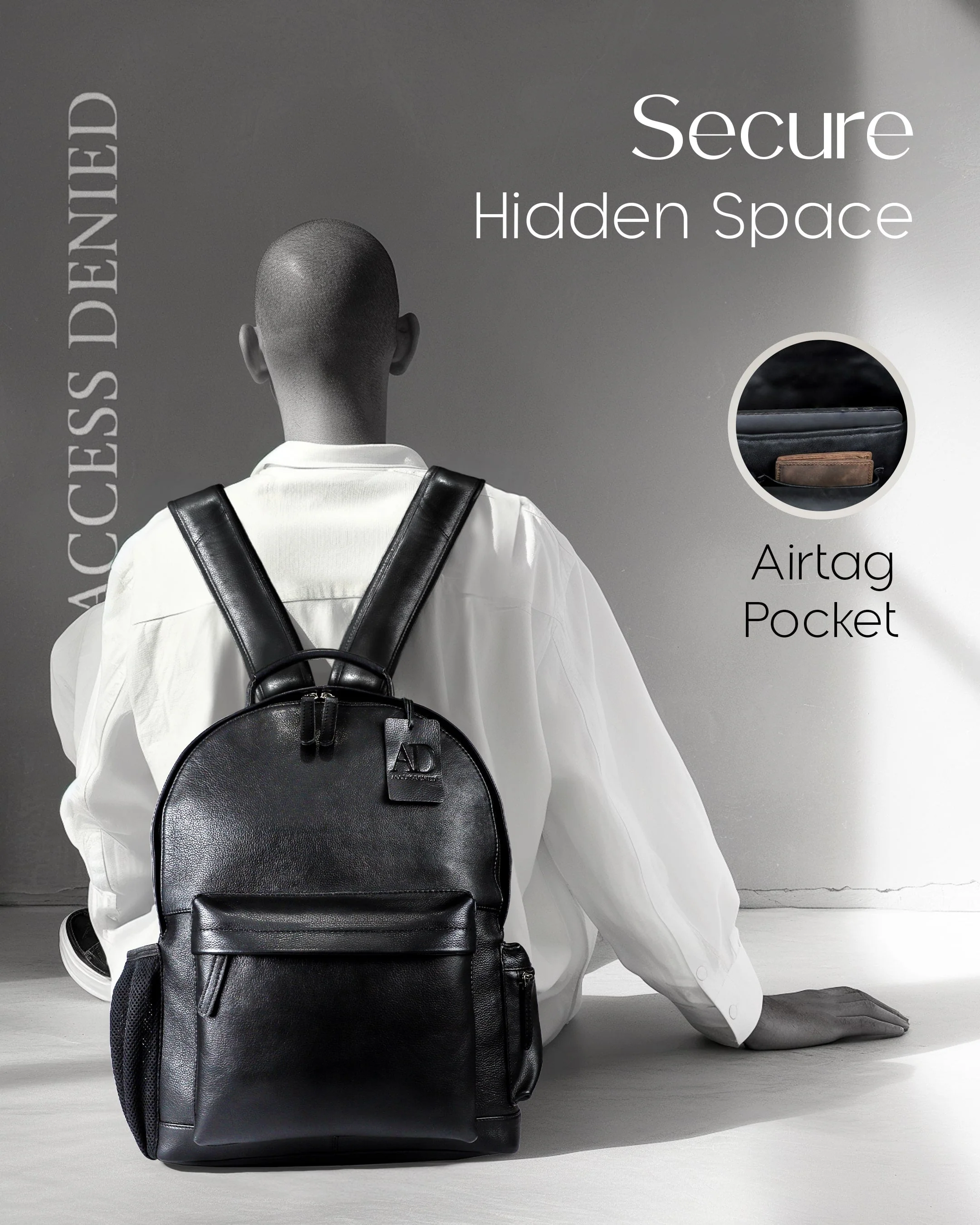 Genuine Leather Backpack - Image 3