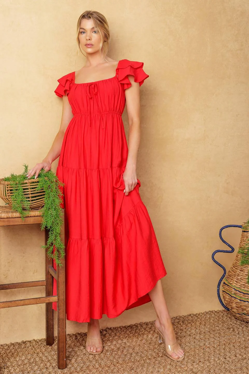Get With it Woven Midi Dress - Image 6