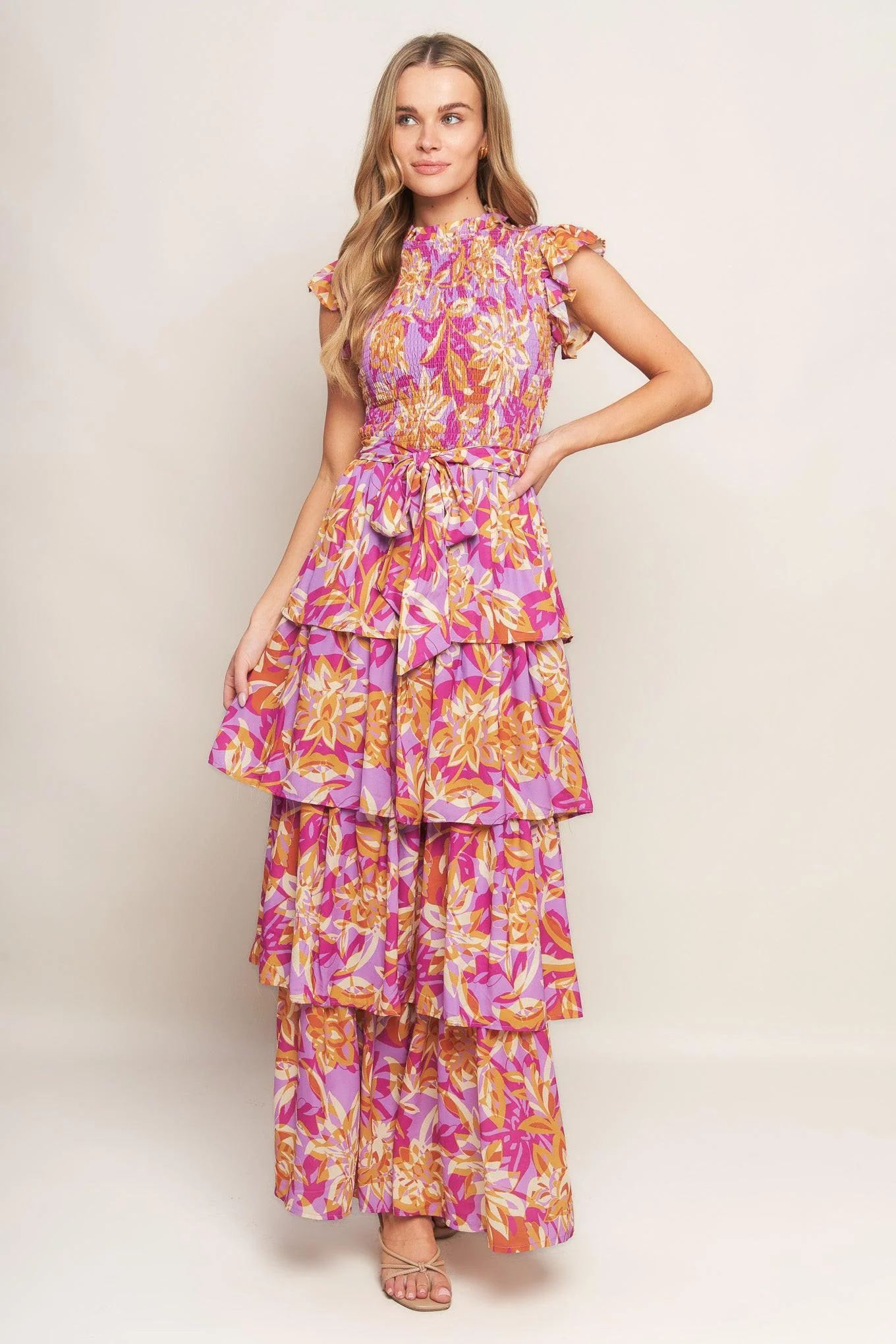 Getting Started Woven Midi Dress