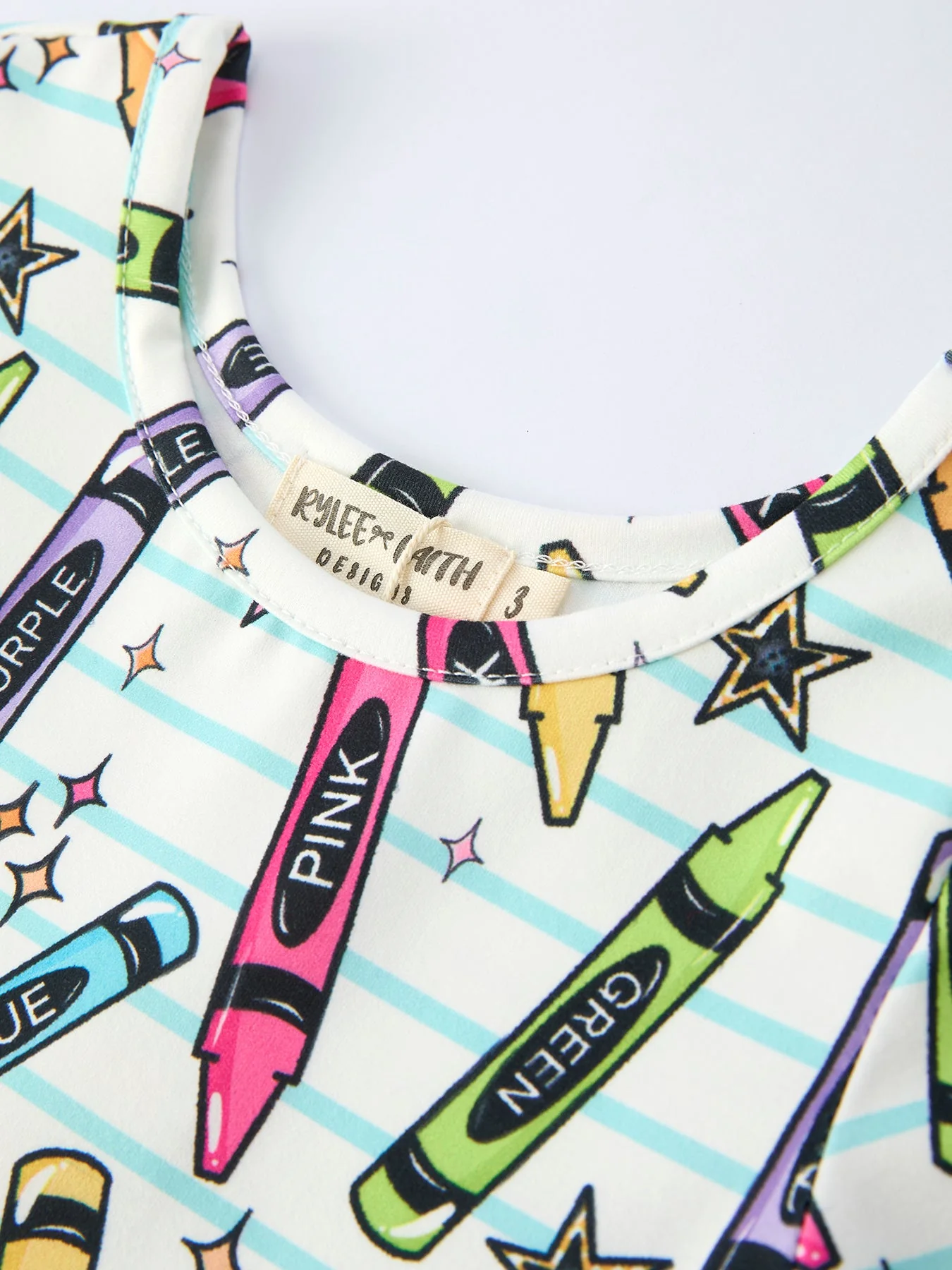 Girl Back To School Pencil Print Dress - Image 3