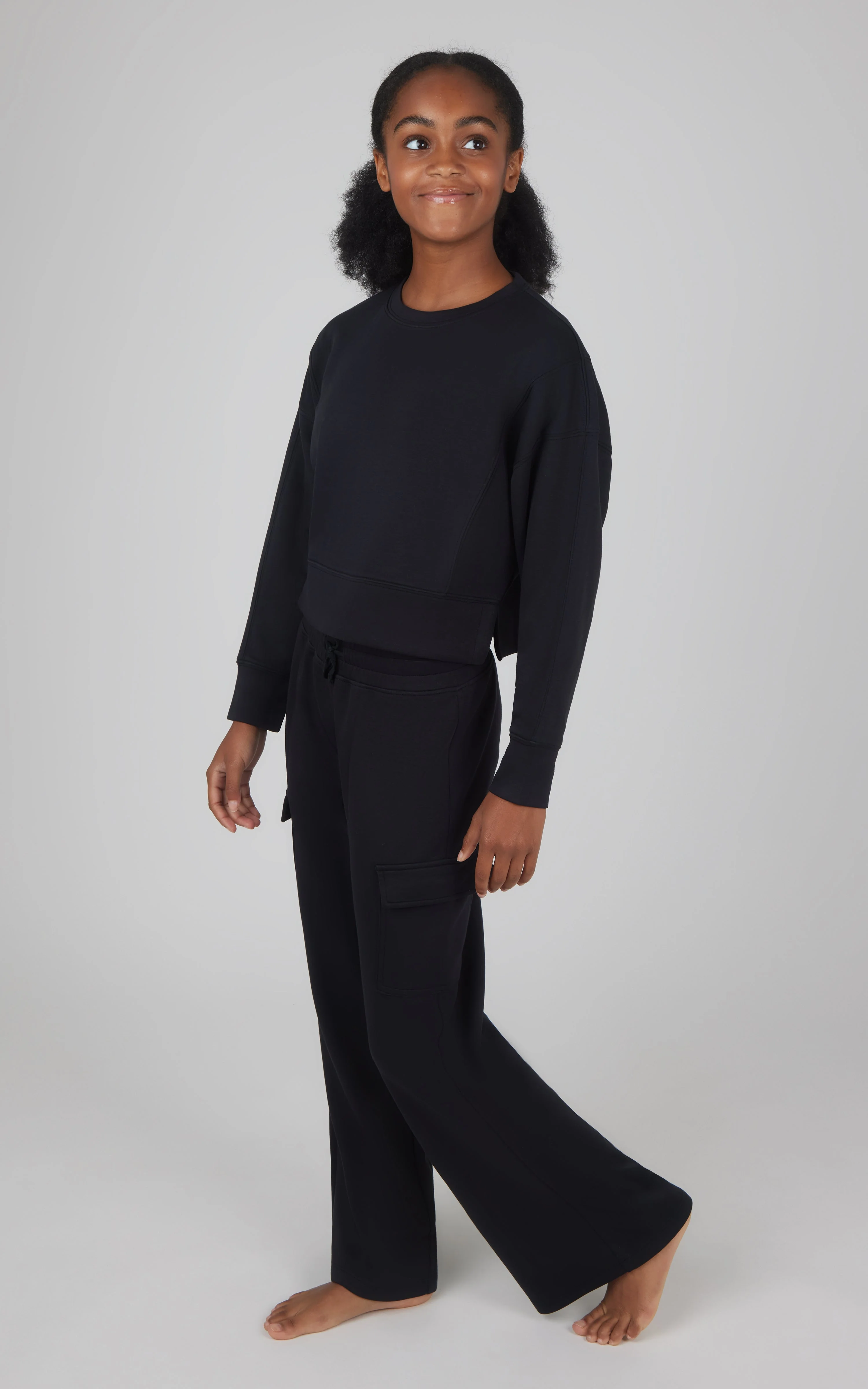 Girls 2 PC Softlite Cropped Pullover + Softlite Wide Leg Cargo Pant - Our Stone Story - Image 12