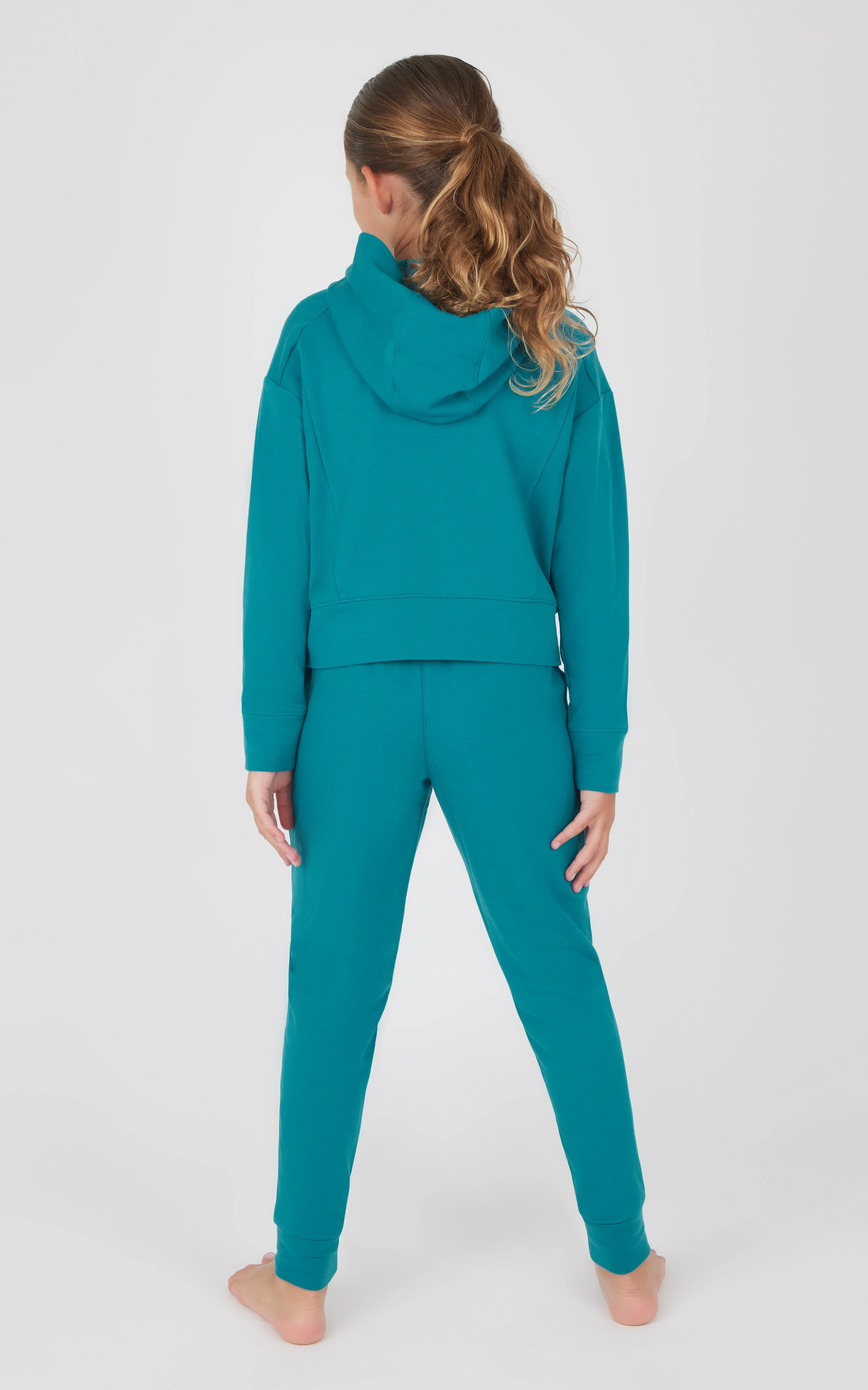 Girls 2 PC Terry Brushed Hoodie + Terry Brushed Jogger - Image 6