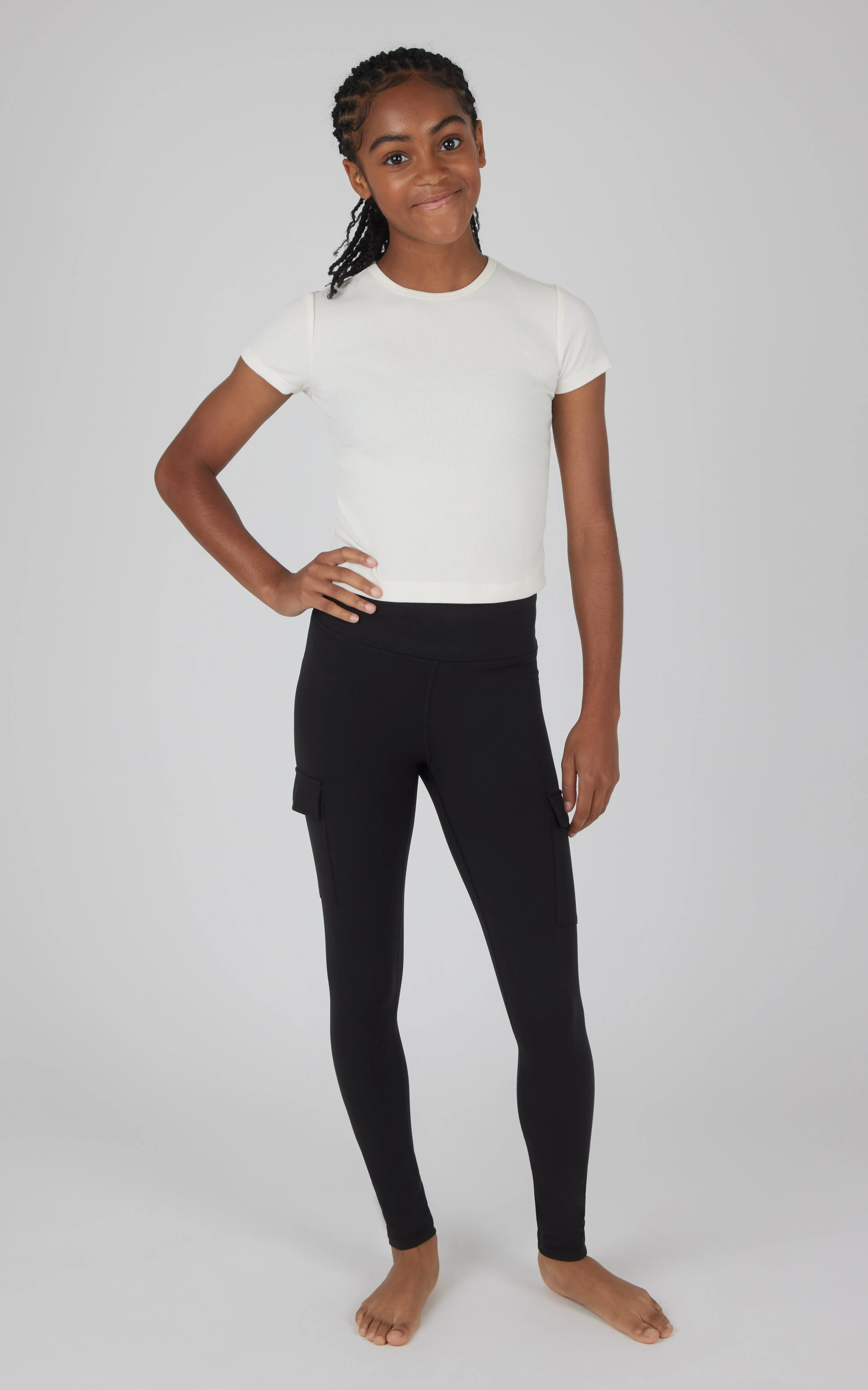 Girls 2 PK Interlock Everyday Cargo and Basic Legging - Image 57