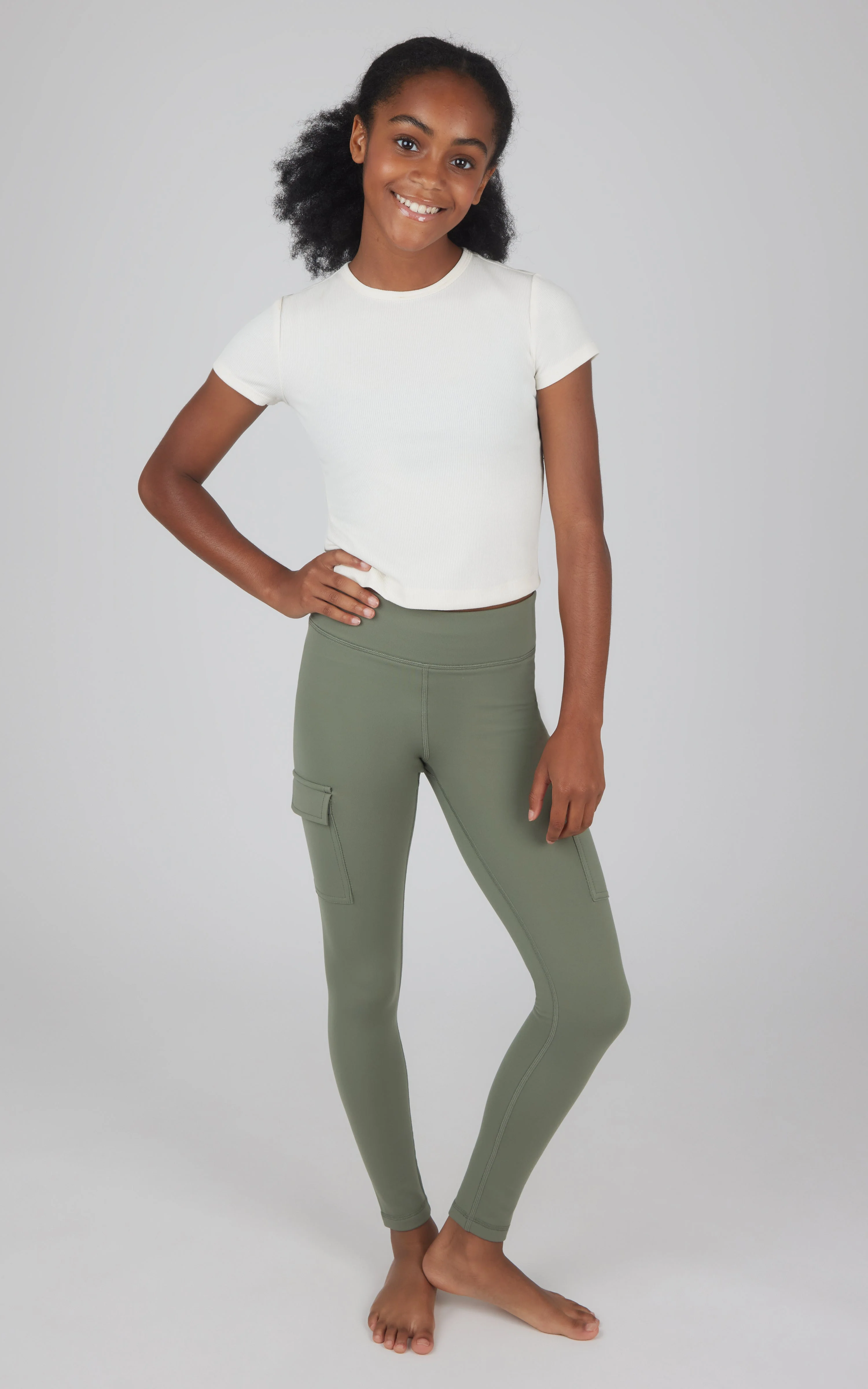 Girls 2 PK Polarlux Everyday Cargo Pocket Legging + Everyday Basic Legging - Image 7