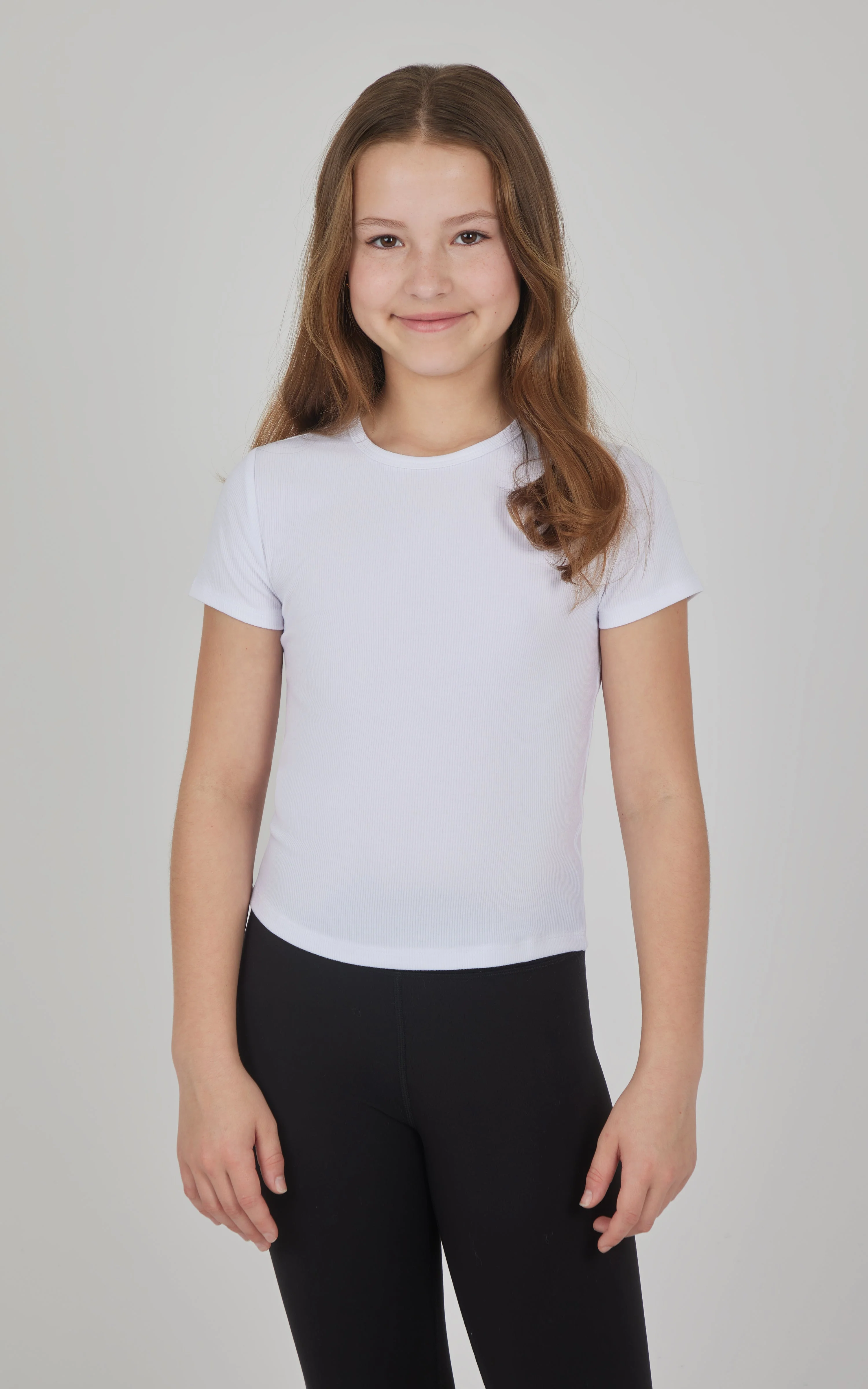 Girls 3 PK Ribbed Crew Neck Short Sleeve Shirt + Ribbed Crew Neck Long Sleeve Shirt - Image 18