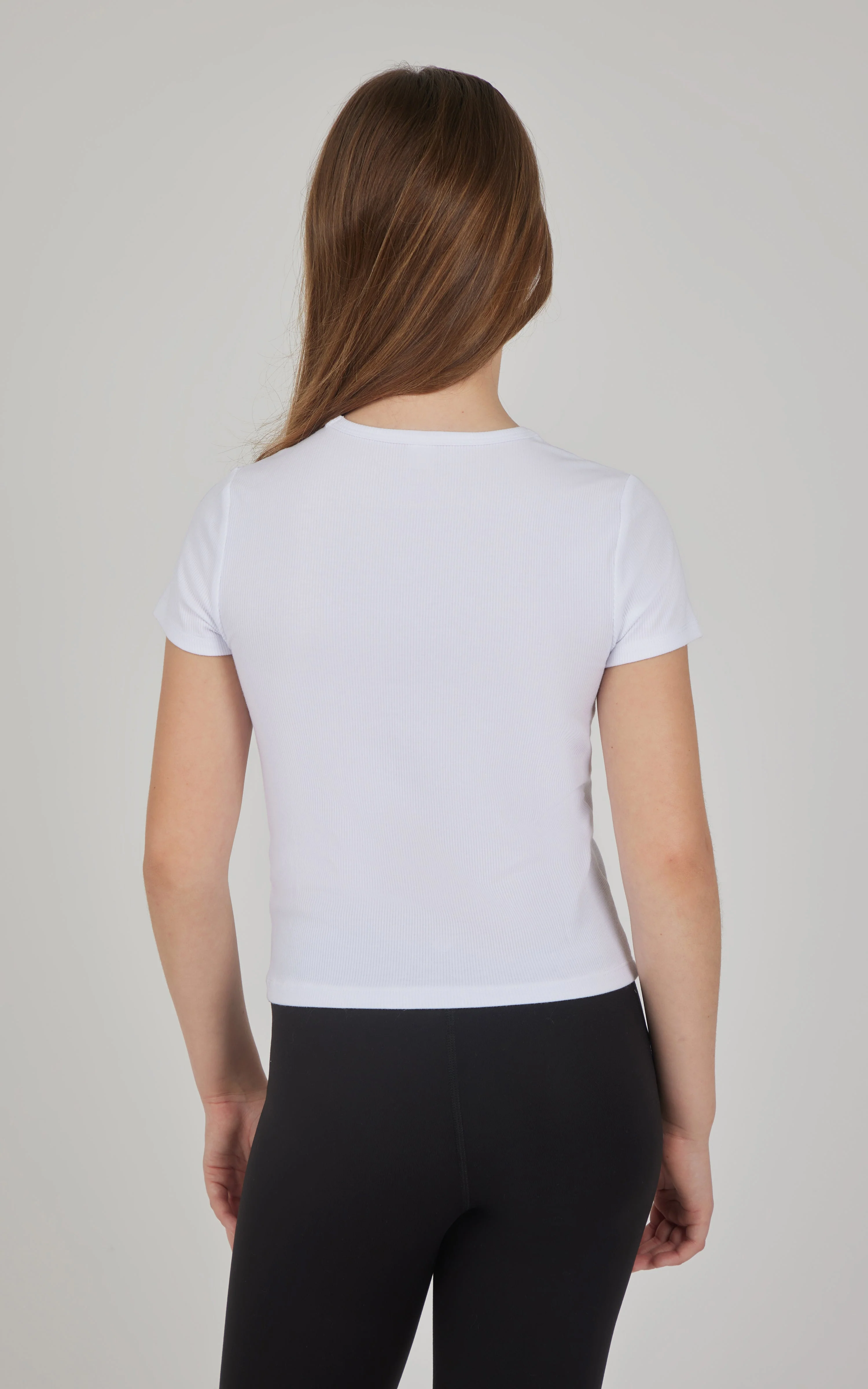 Girls 3 PK Ribbed Crew Neck Short Sleeve Shirt + Ribbed Crew Neck Long Sleeve Shirt - Image 19