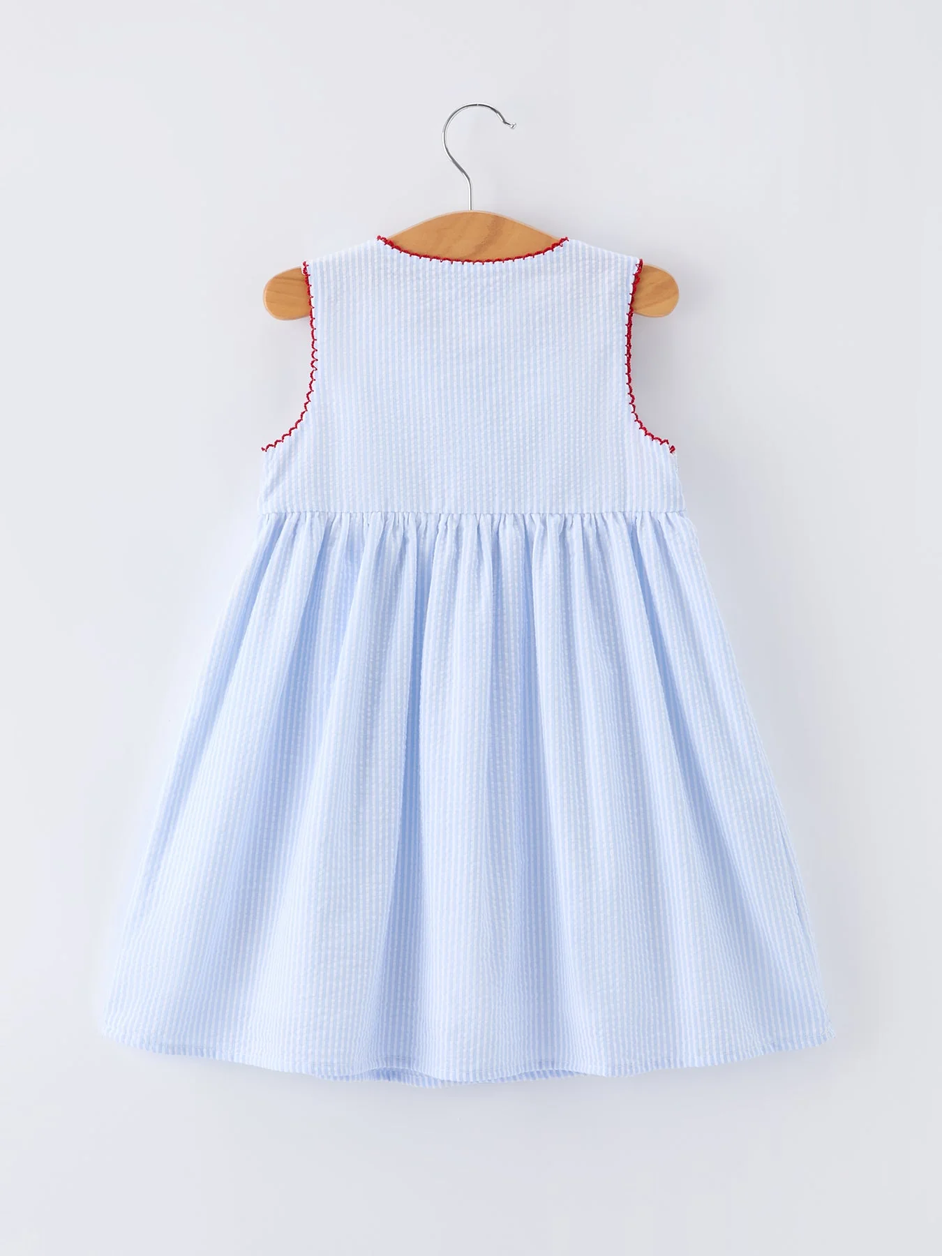Girls Back To School Apple Twirl Dress Smocked - Image 2