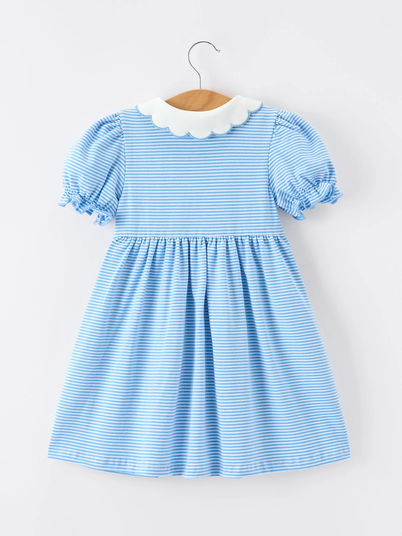 Girls Back To School Pencil Dress Petals Collar Pocket Applique - Image 2