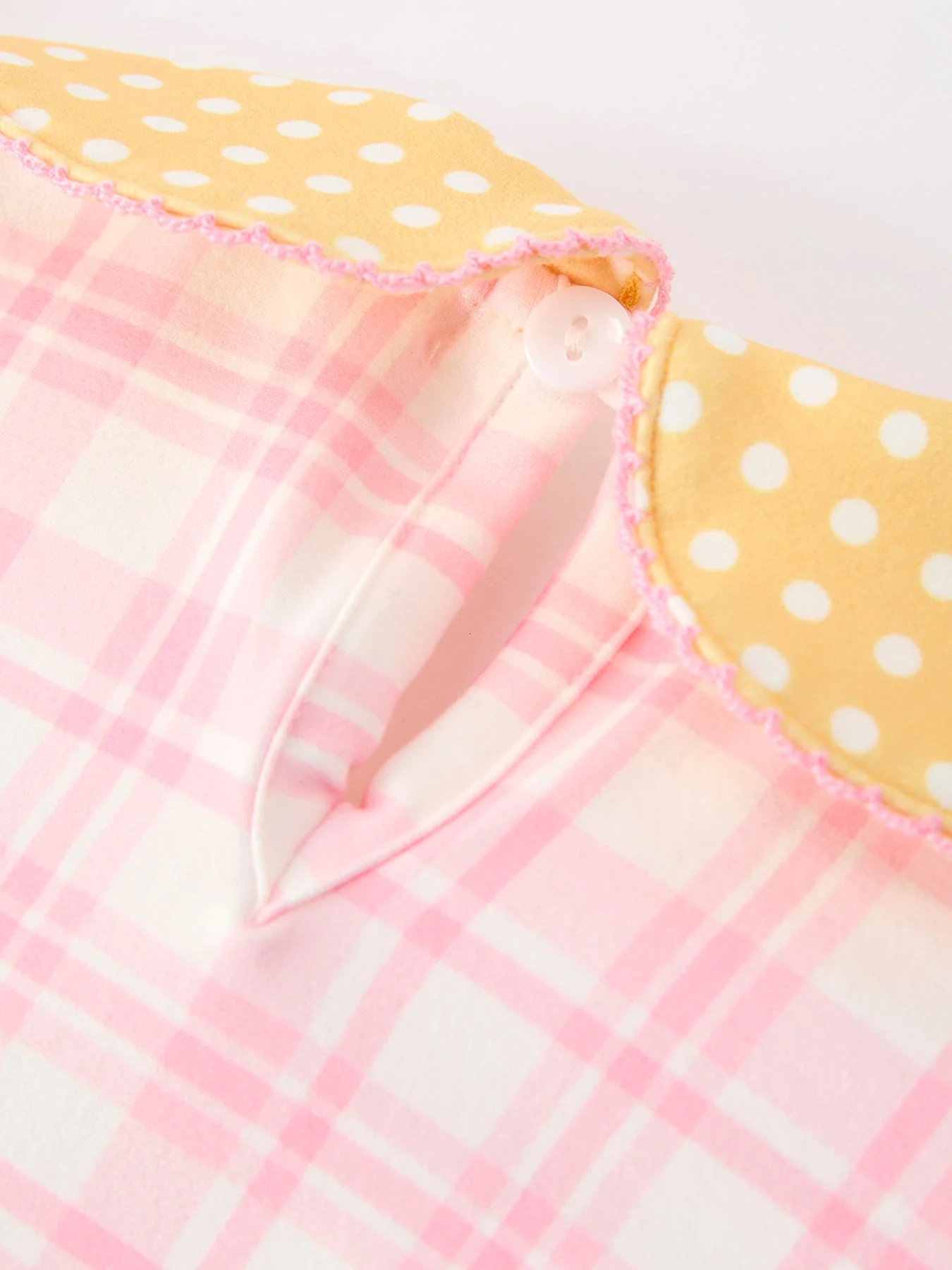Girls Back To School Pencil Plaid Twirl Dress Bow Petals Collar - Image 10