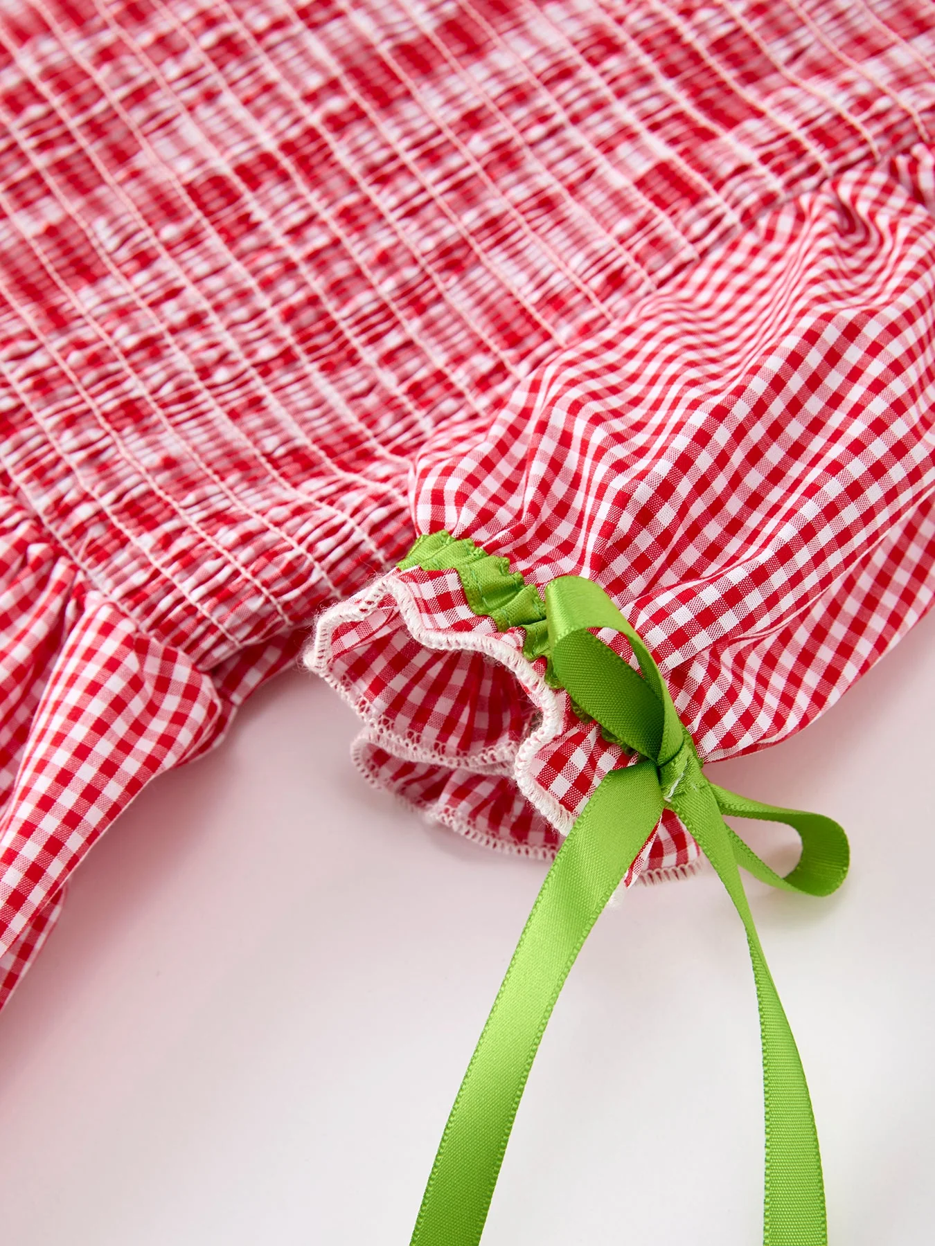 Girls Back To School Worm Plaid Twirl Dress Smocked - Image 3