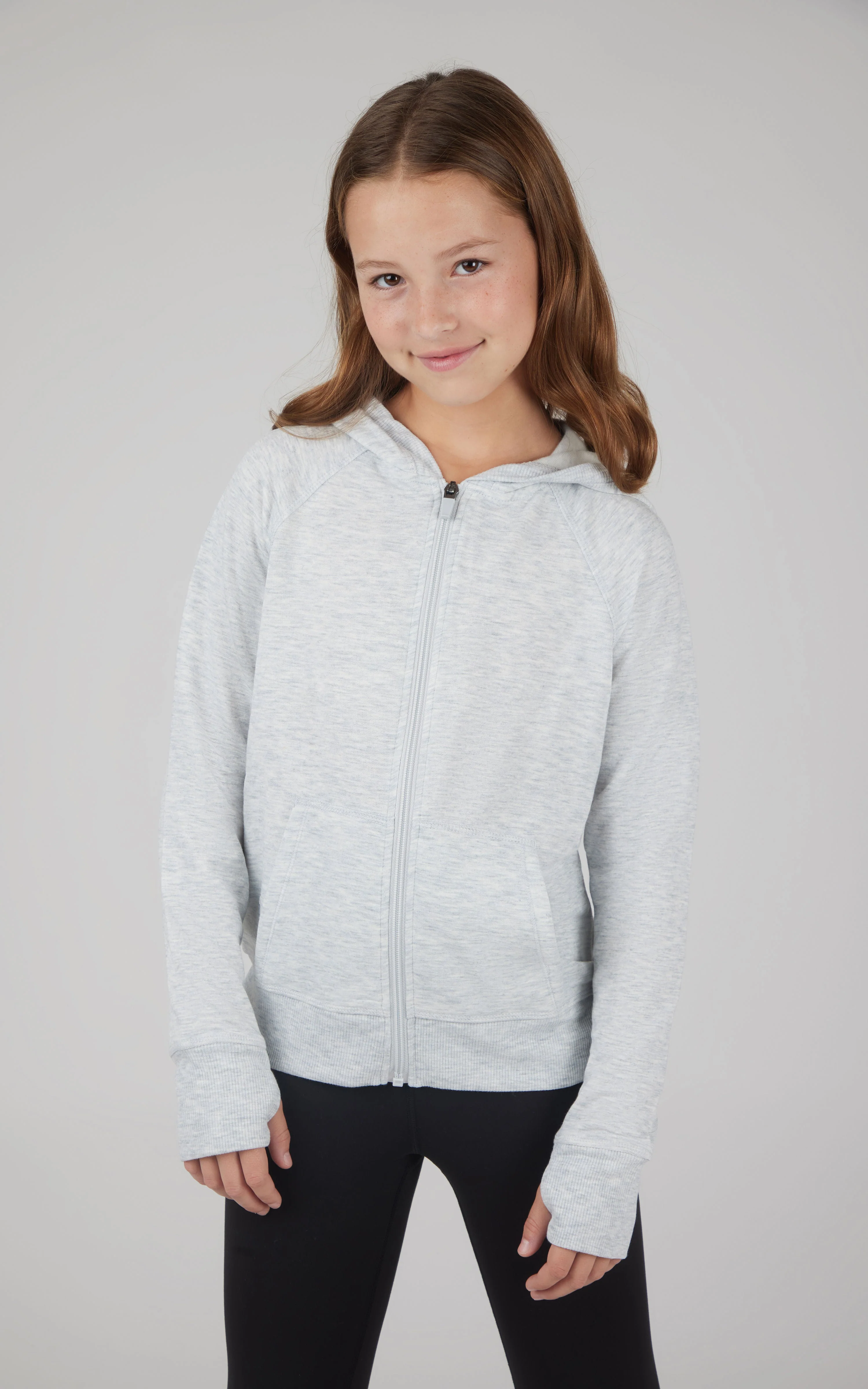 Girls Brushed Full Zip Hooded Jacket - Image 19