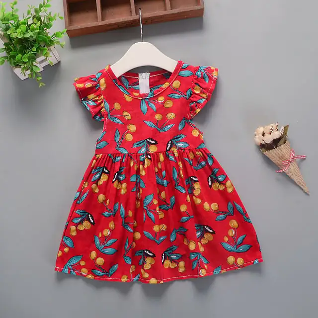 Girls Cotton Summer Floral Dress with New Pattern - Image 4