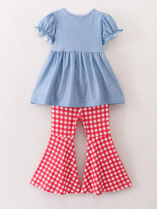 Girls Farm Animals Bell Bottoms outfit - Image 3