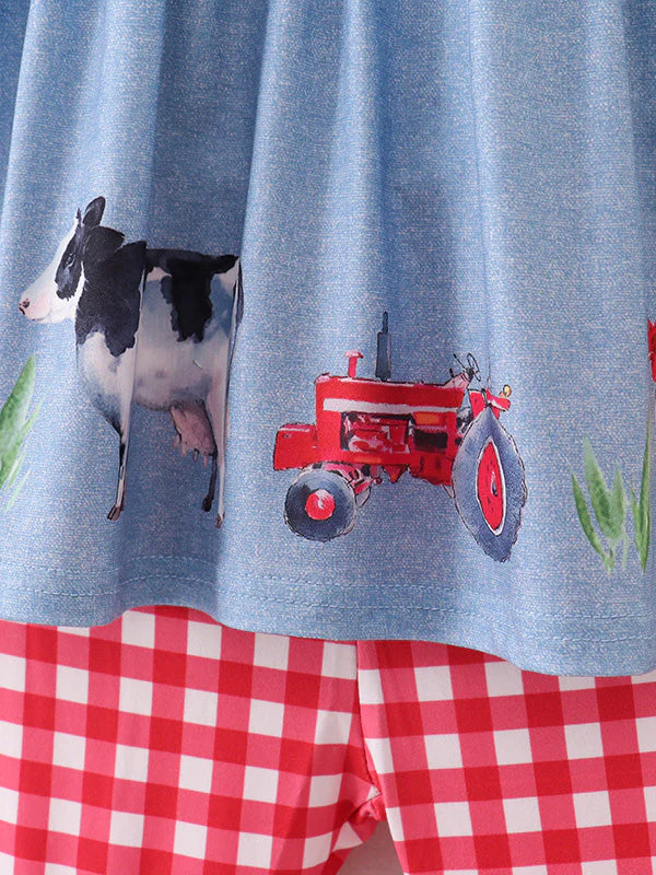 Girls Farm Animals Bell Bottoms outfit - Image 6