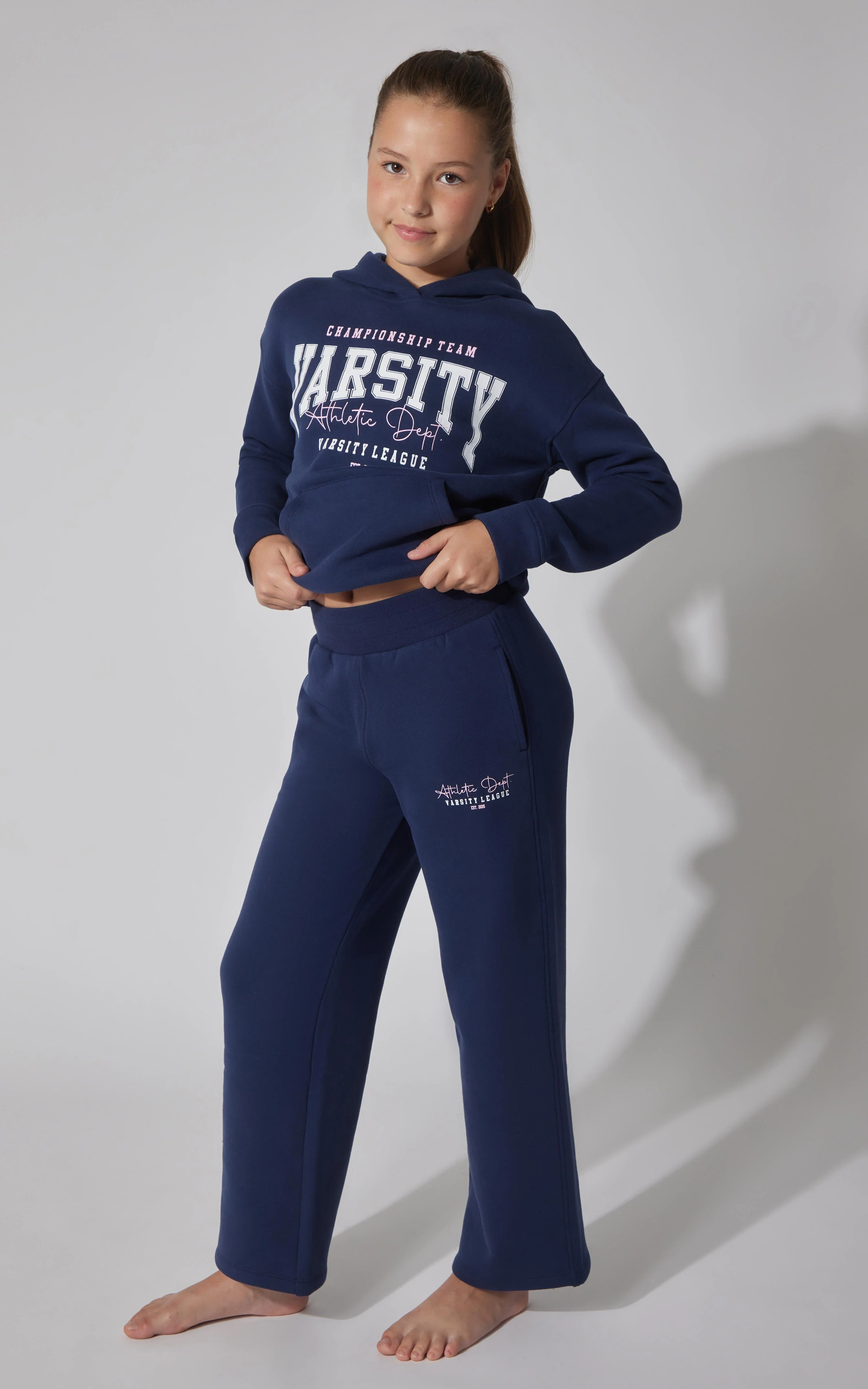 Girls Fleece Campus Wide Leg Pant - Image 11