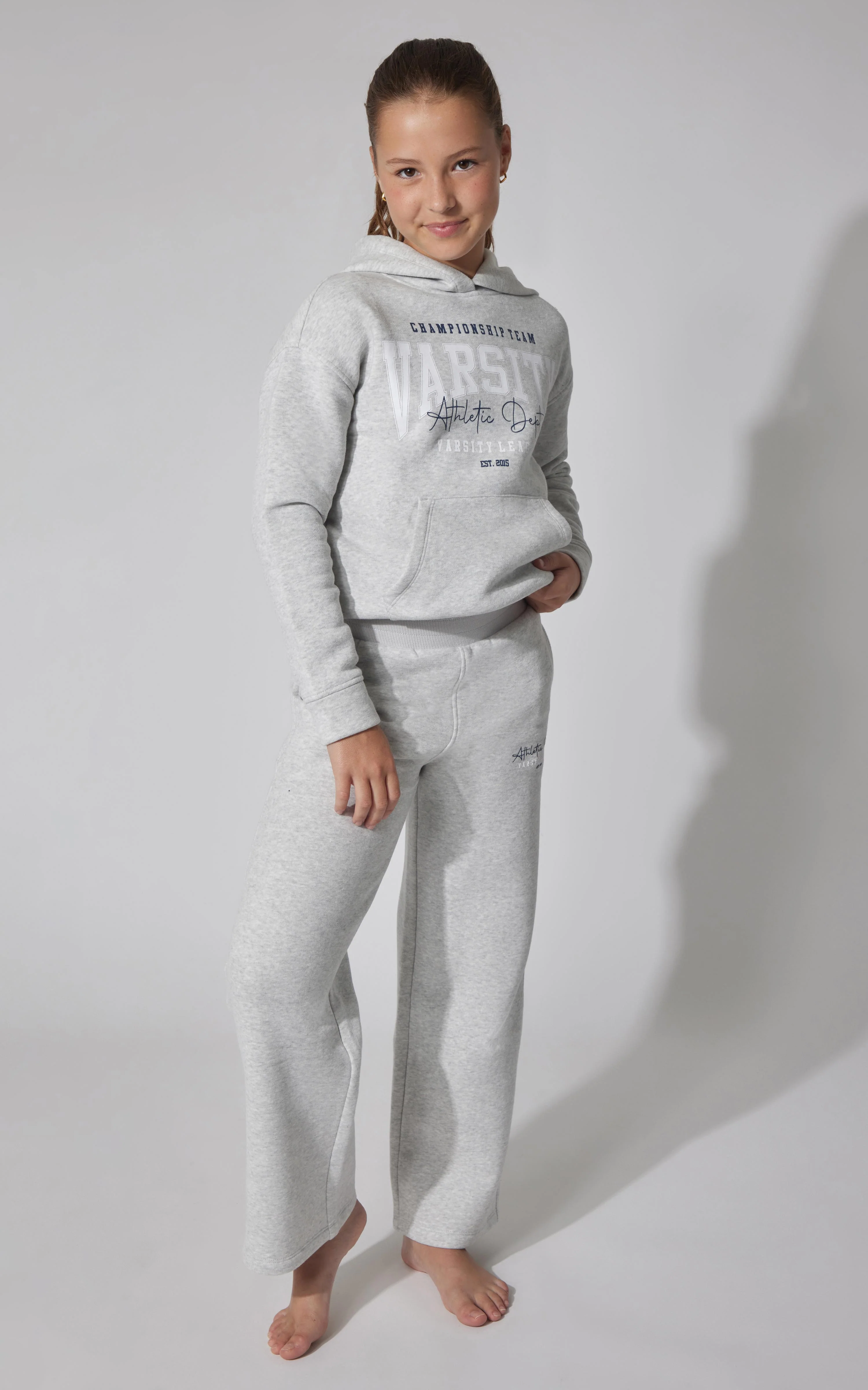 Girls Fleece Campus Wide Leg Pant - Image 6