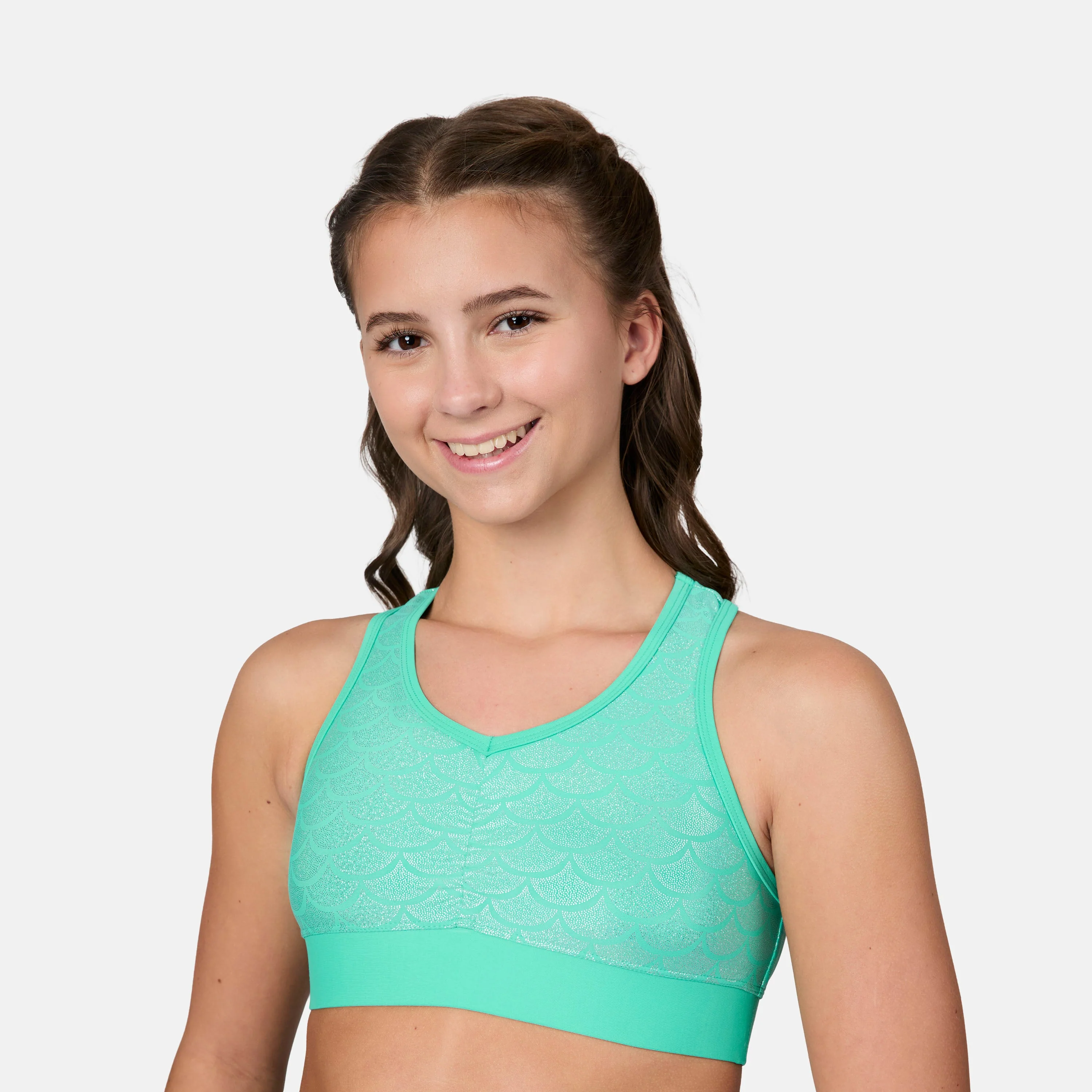 Girls' Foil Mermaid Rash Guard and Bikini Swim Set - Image 17