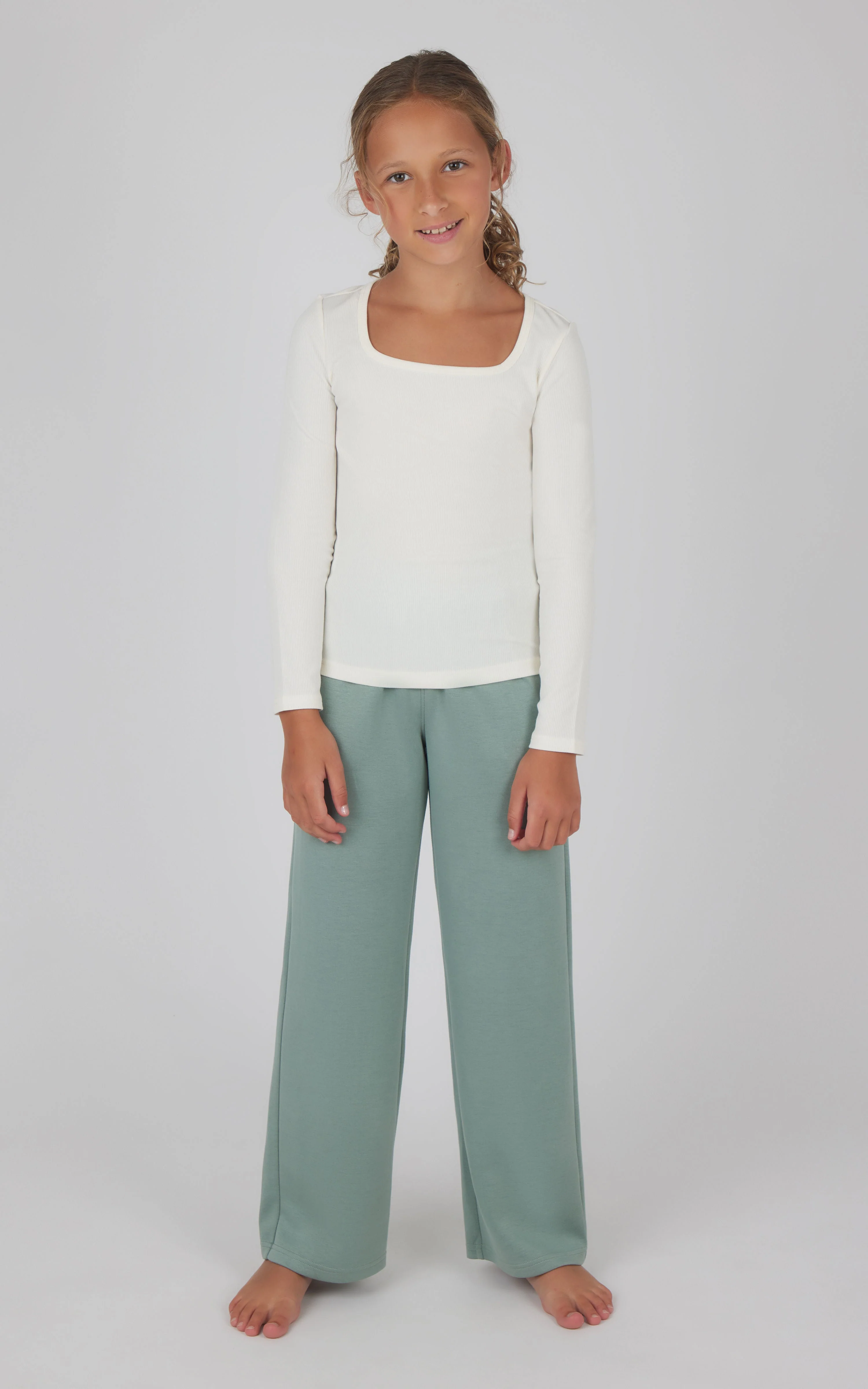 Girls Heavenly Rib School's Out Square Neck Top and Pant - Image 13