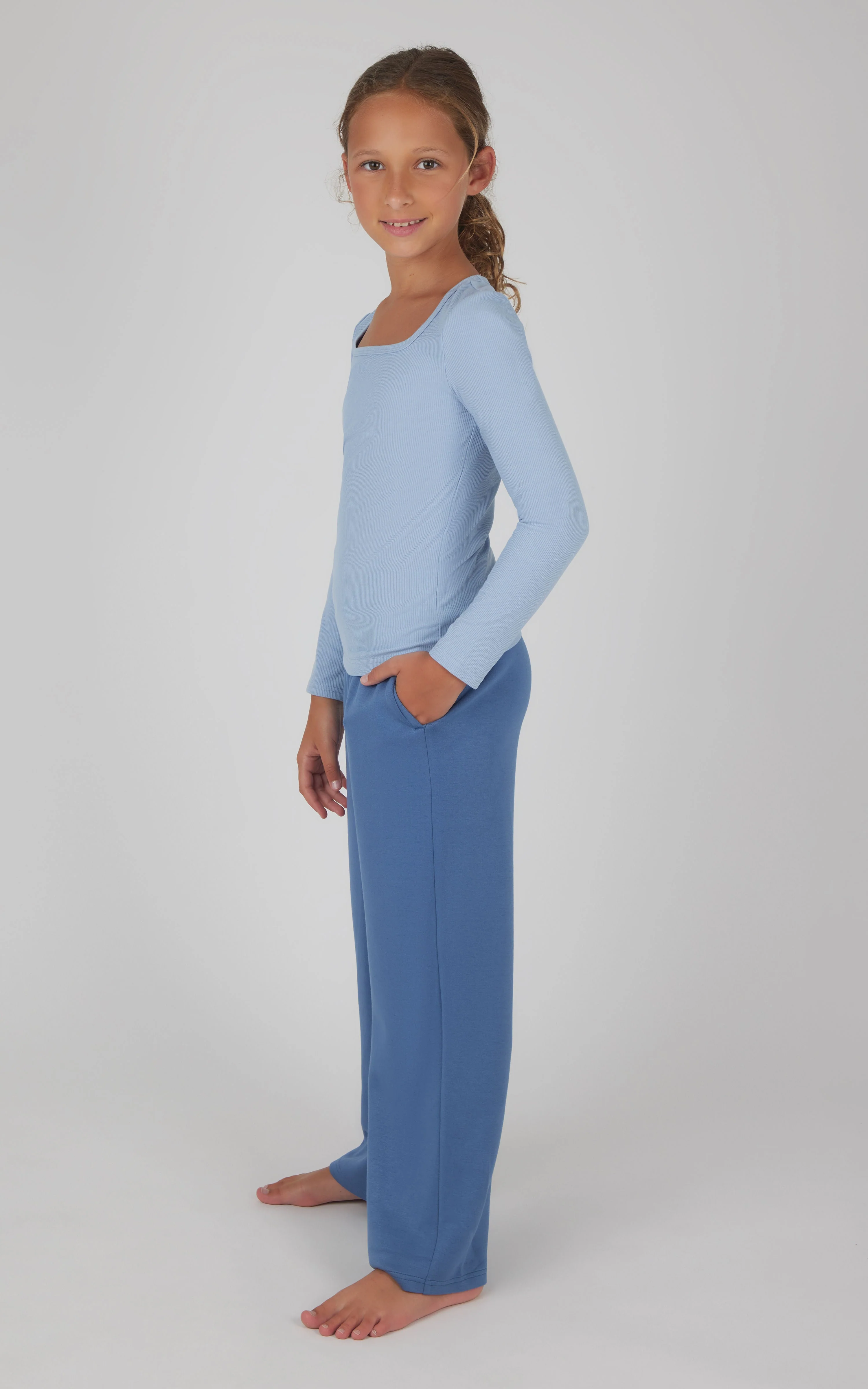 Girls Heavenly Rib School's Out Square Neck Top and Pant - Image 9