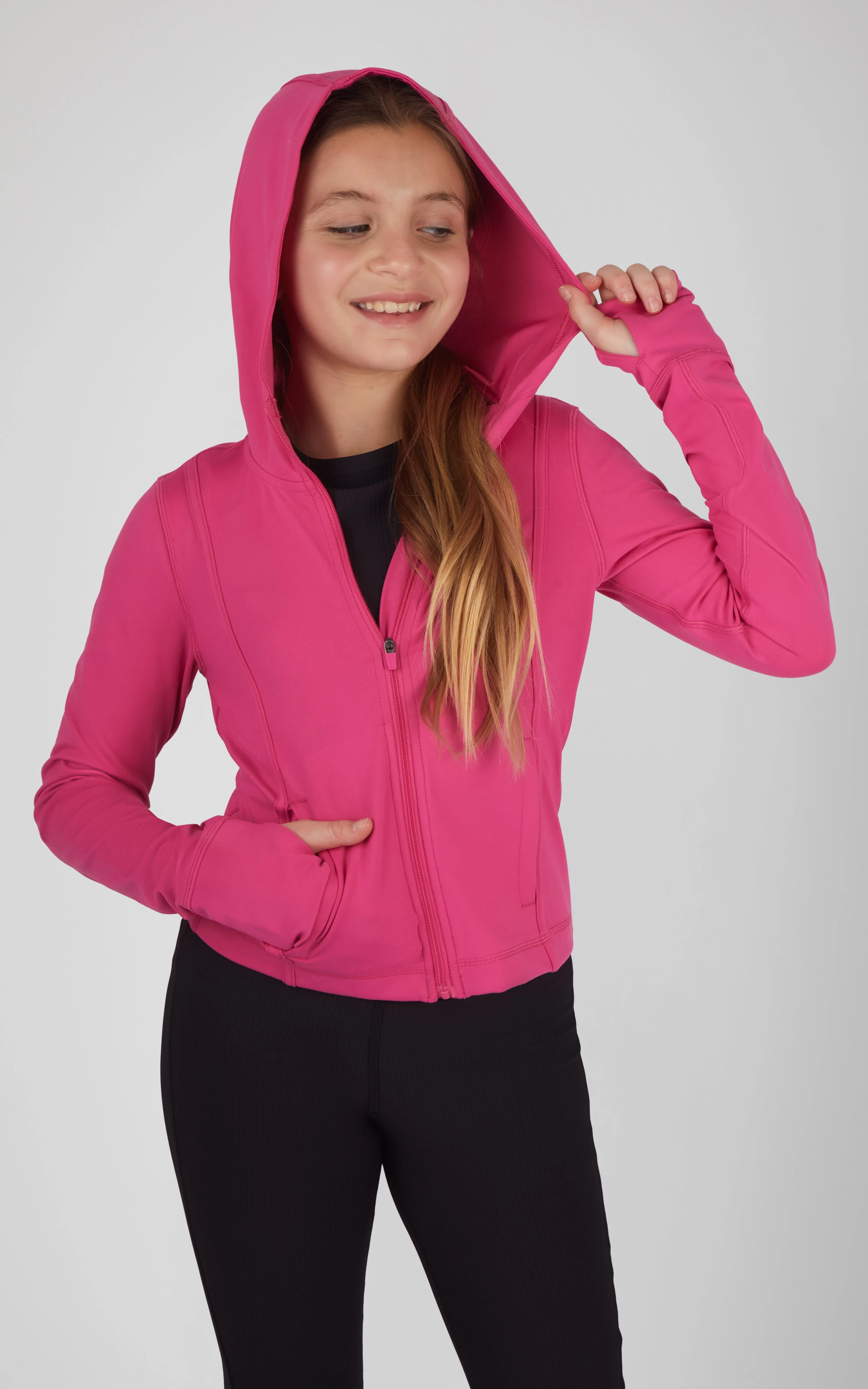 Girls Lux Full Zip Hooded Jacket - Image 15