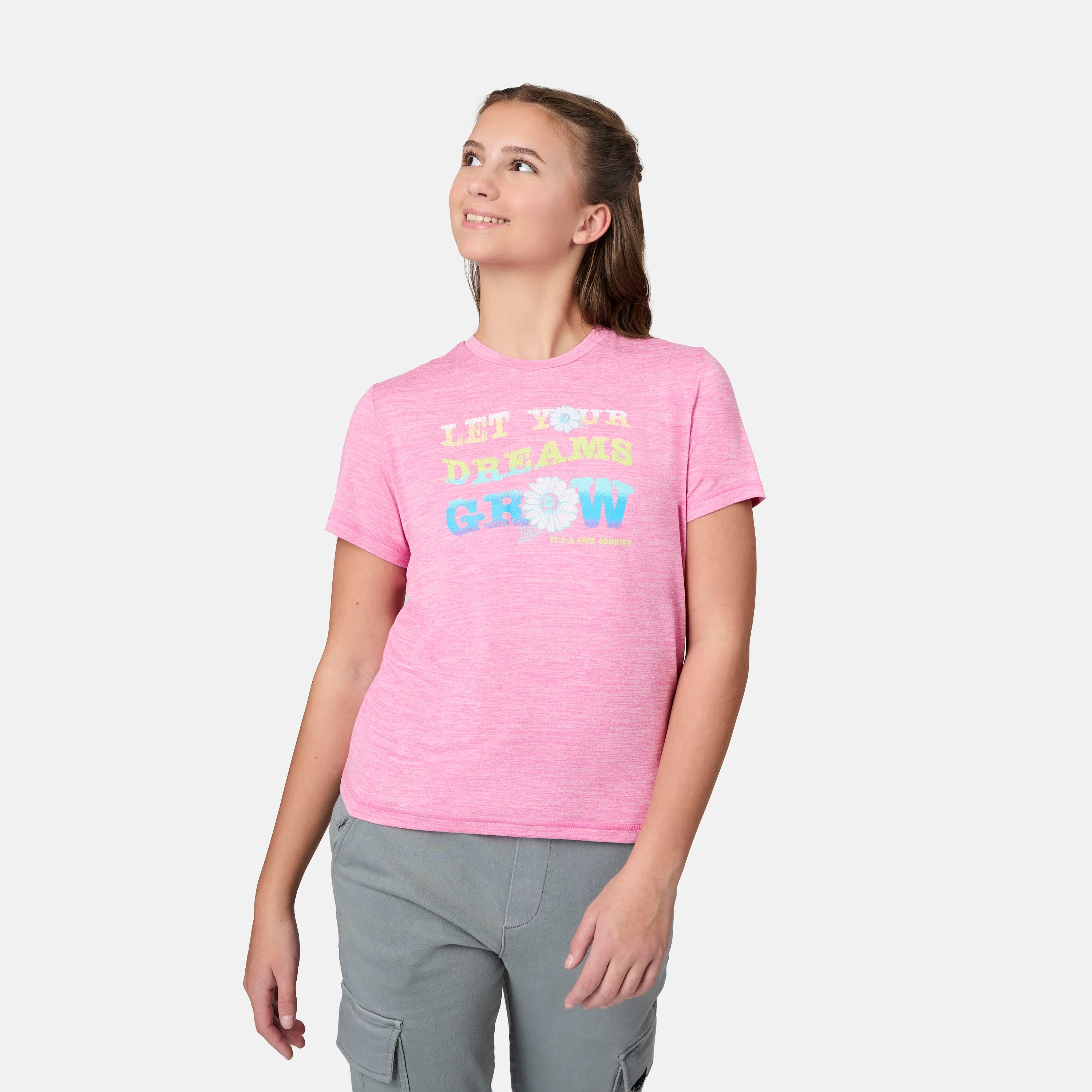 Girls' Microtech® Graphic Crew Neck Shirt - Image 2